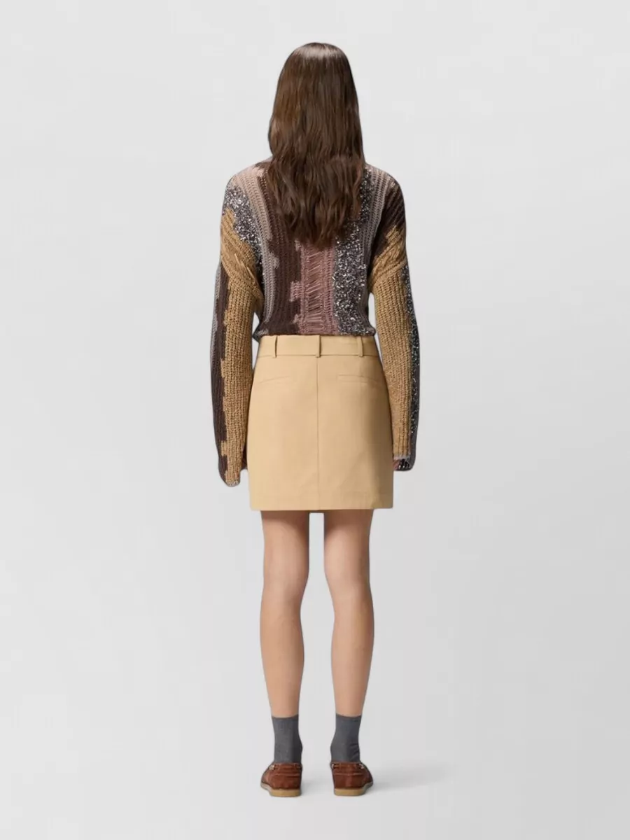 Pinko Cotton Mini Wrap Skirt