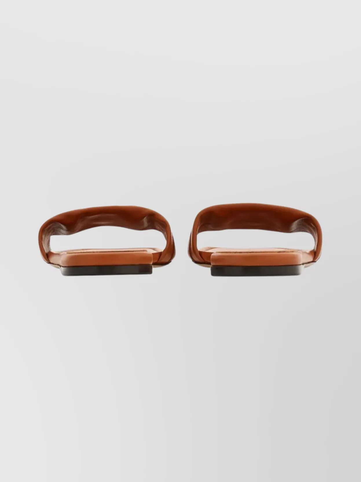 Ferragamo Leather Flat Slides Open Toe