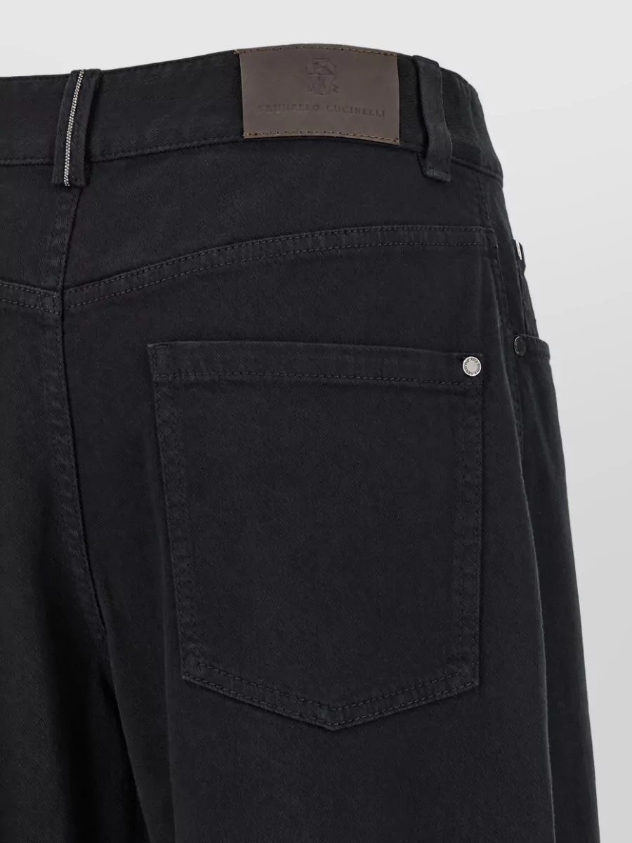 Brunello Cucinelli Denim High-Rise Wide-Leg Jeans