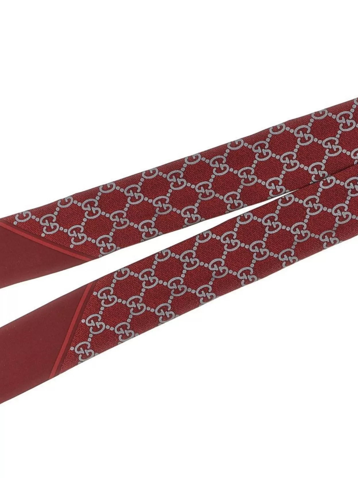 Gucci Gg Laminated Long Scarf With Pointed Ends
