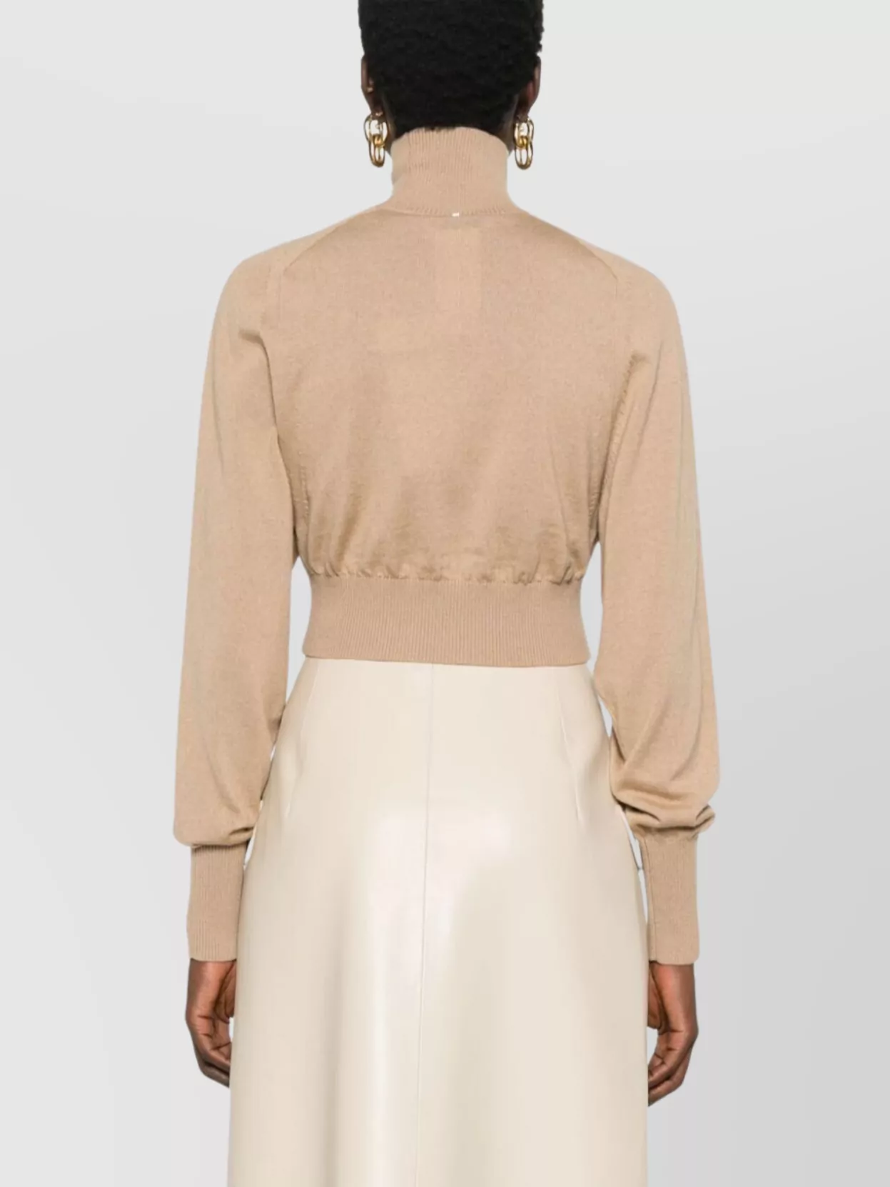Sportmax Turtleneck Cropped Knitwear Fitted Cuffs