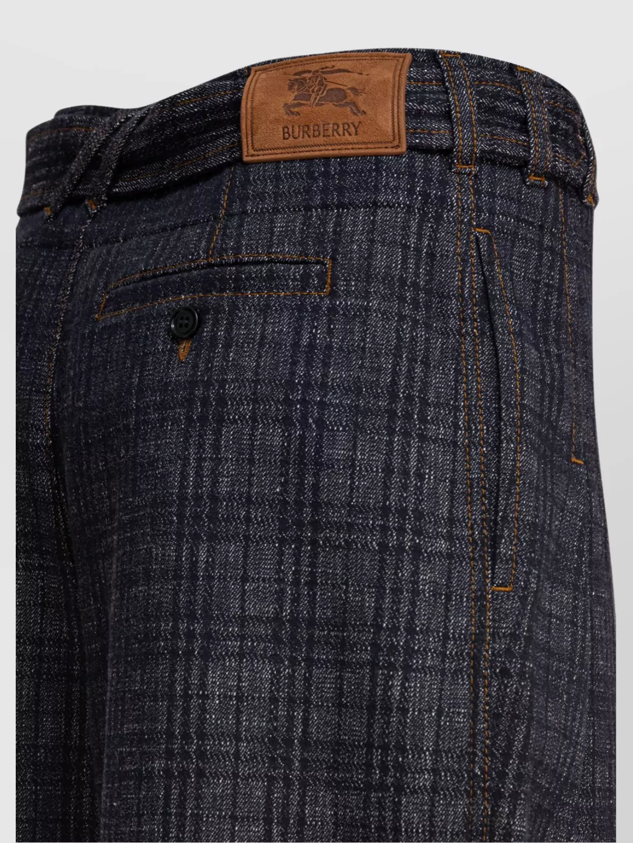 Burberry Trousers Featuring Check Pattern And Back Pocket