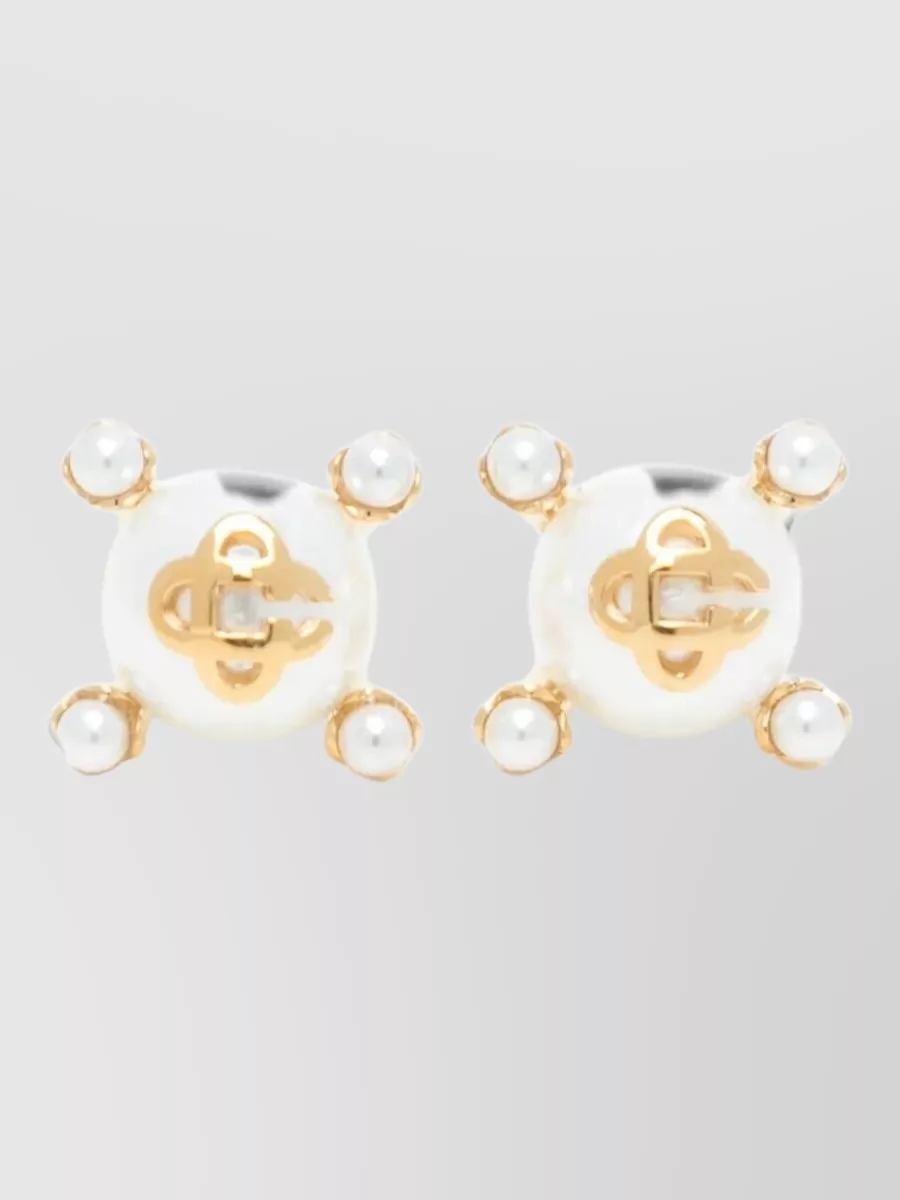 Casablanca pearl stud earrings
