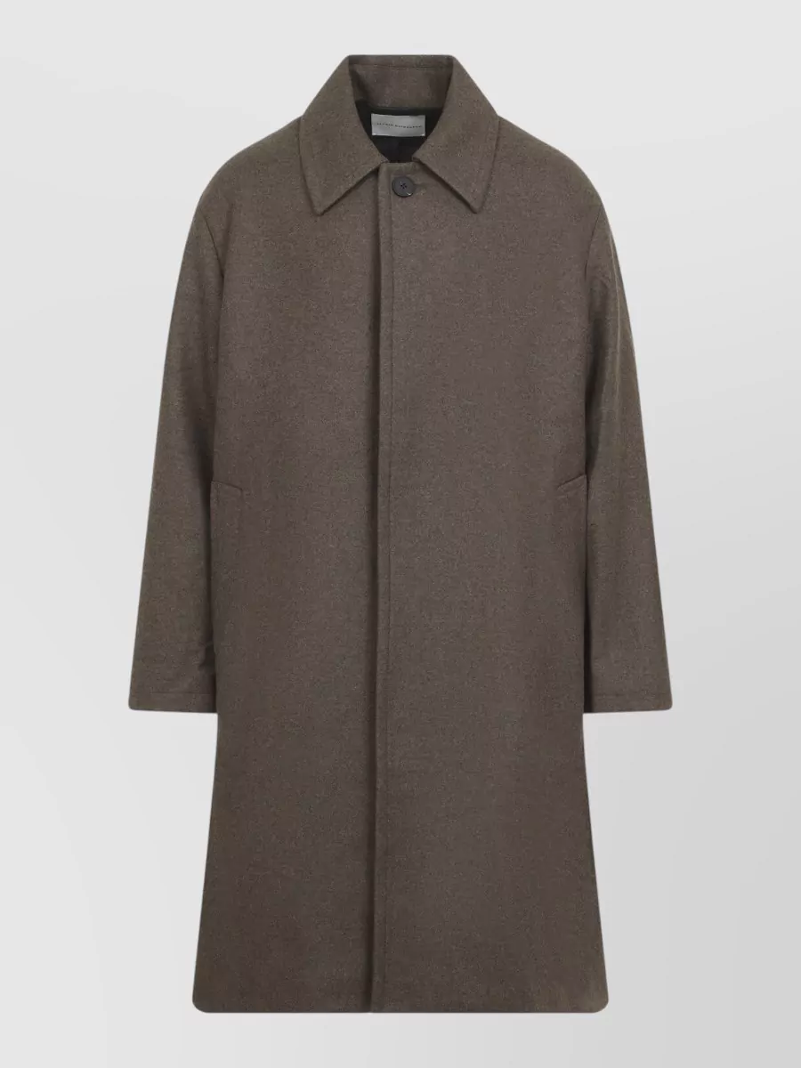 Studio Nicholson wool long relaxed-fit overcoat