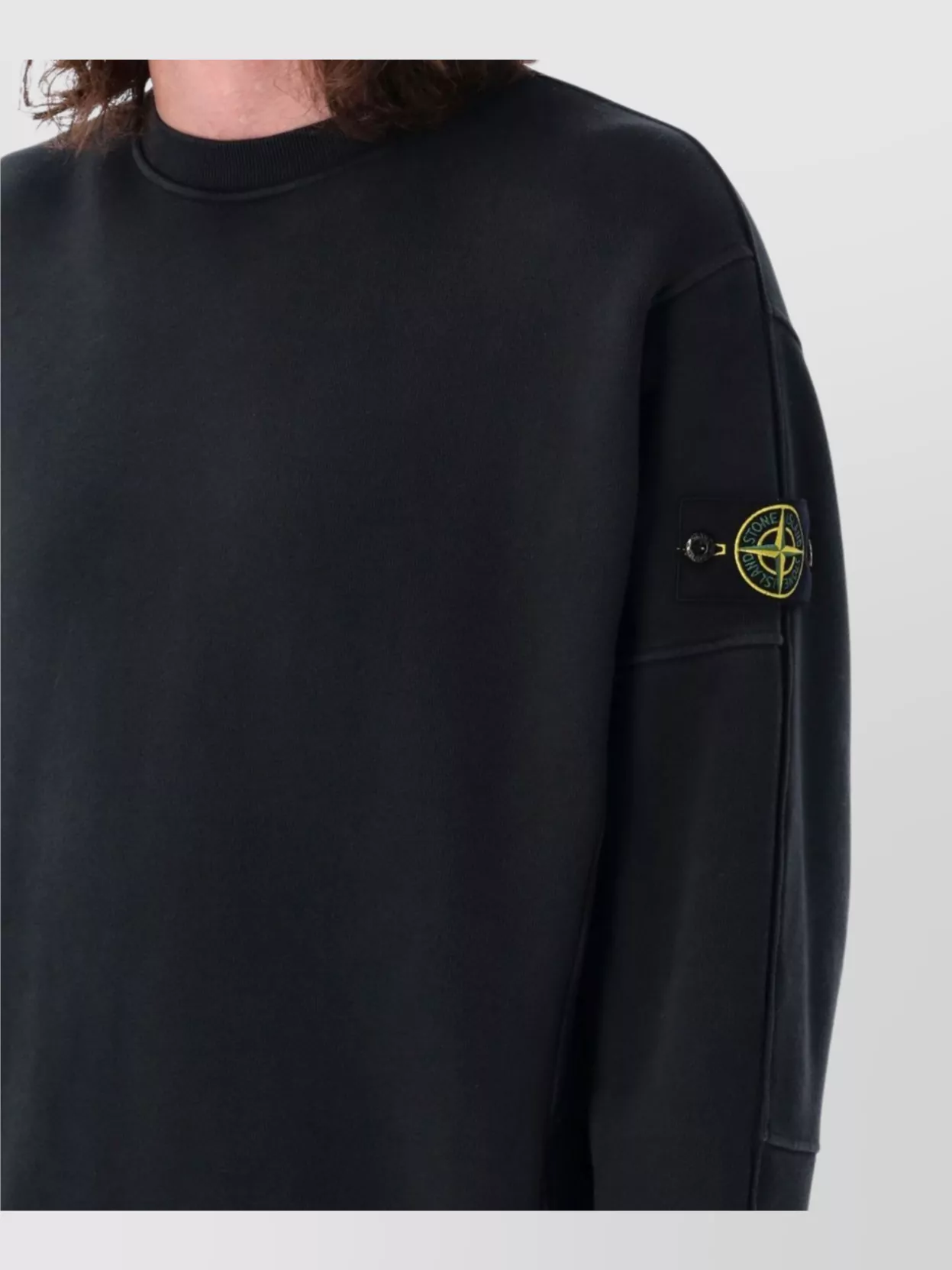 Stone Island Ribbed Crewneck Sweater With Long Sleeves