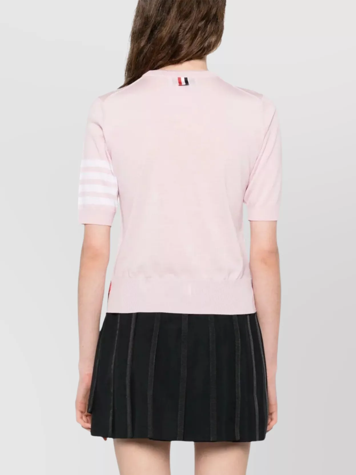 Thom Browne Crew Neck Striped Sleeve Tank Top