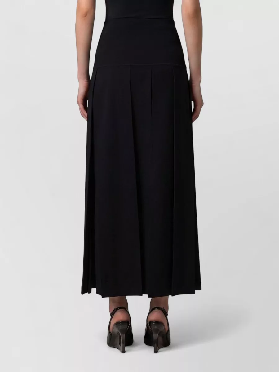 Alaïa Silk-Blend Pleated Midi Skirt