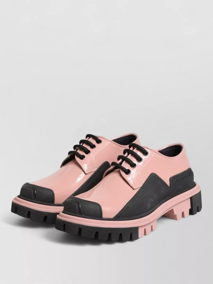 Dolce&Gabbana Patent Leather Lace-Up Oxford Shoes