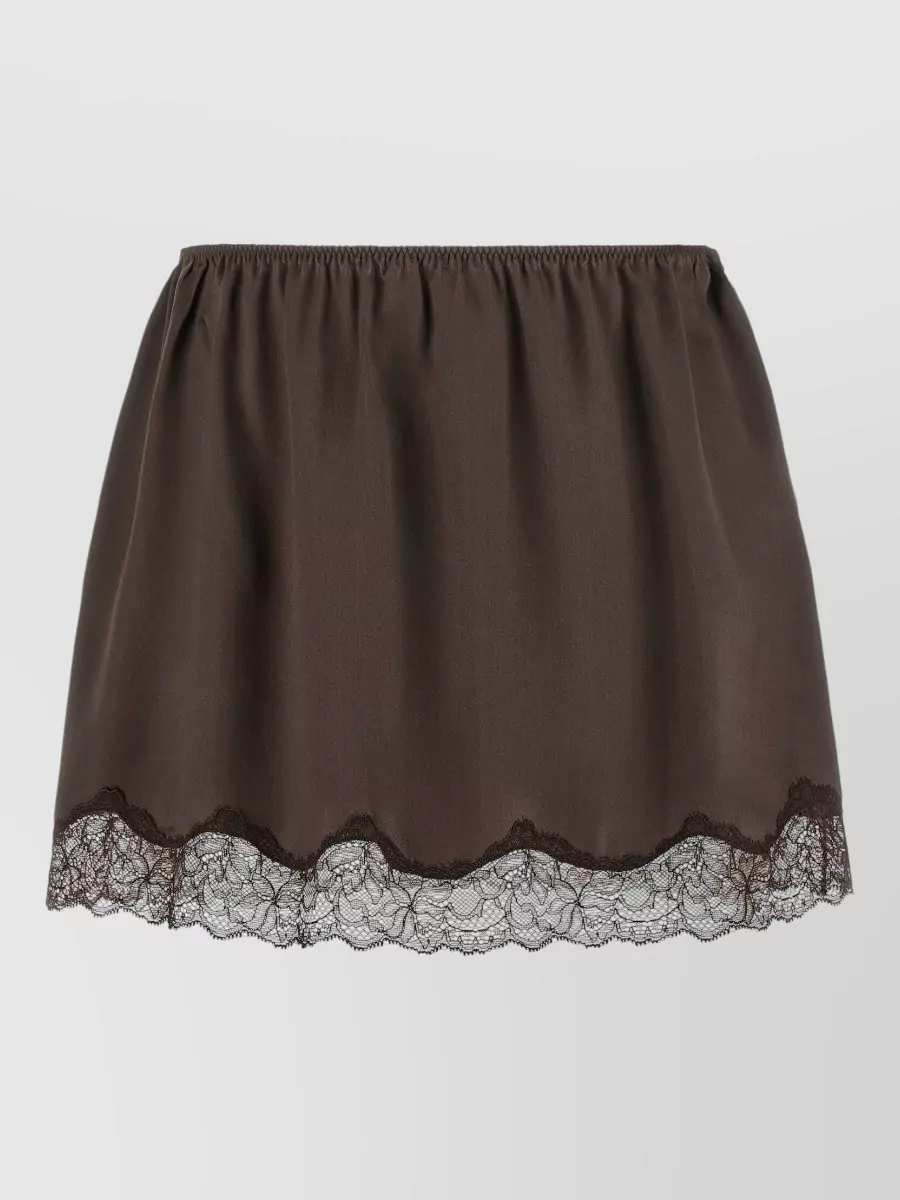 Magda Butrym Silk Lace-Trim Mini Skirt