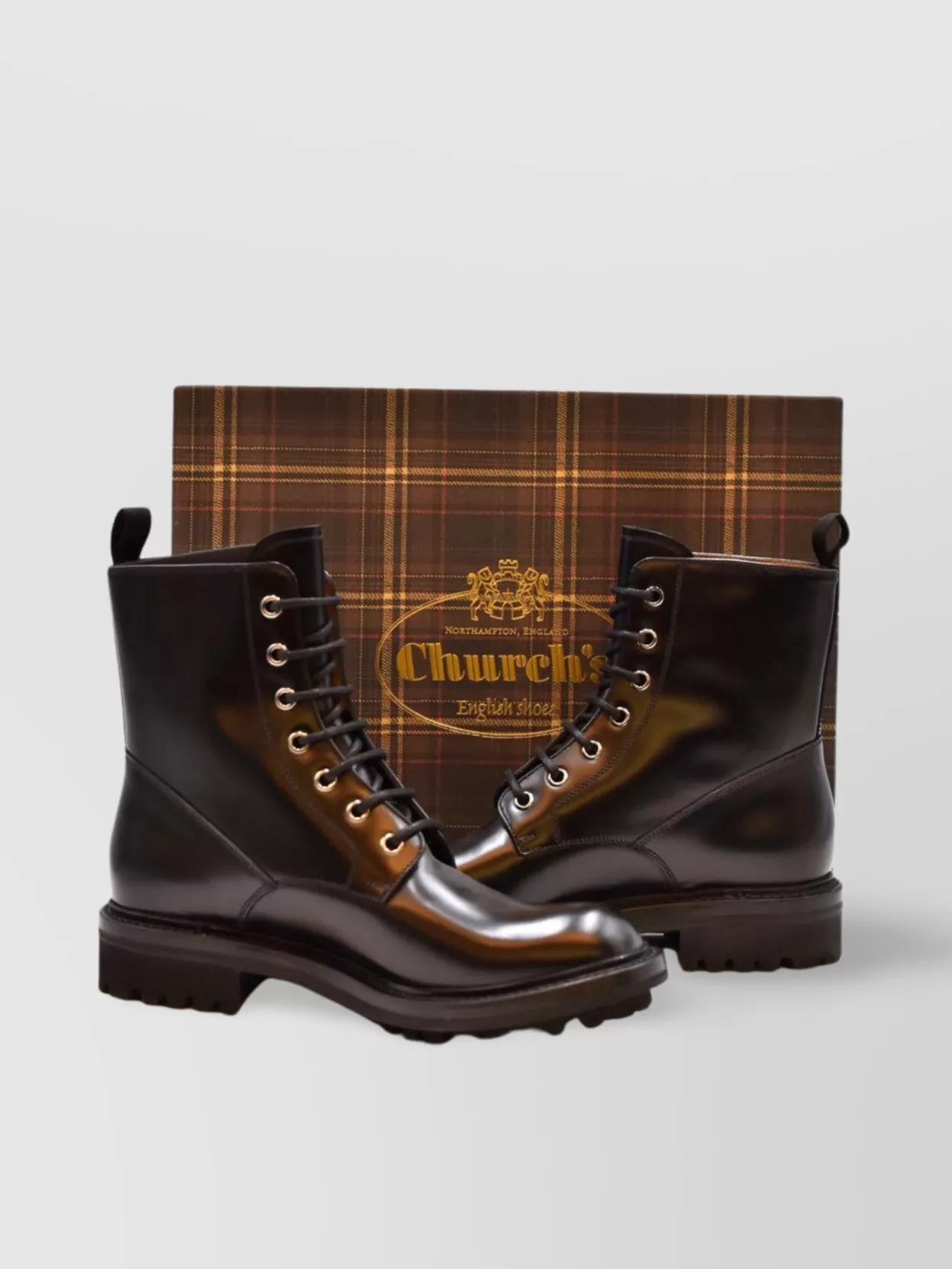 Church's Chunky Sole Ankle Length Round Toe Boots