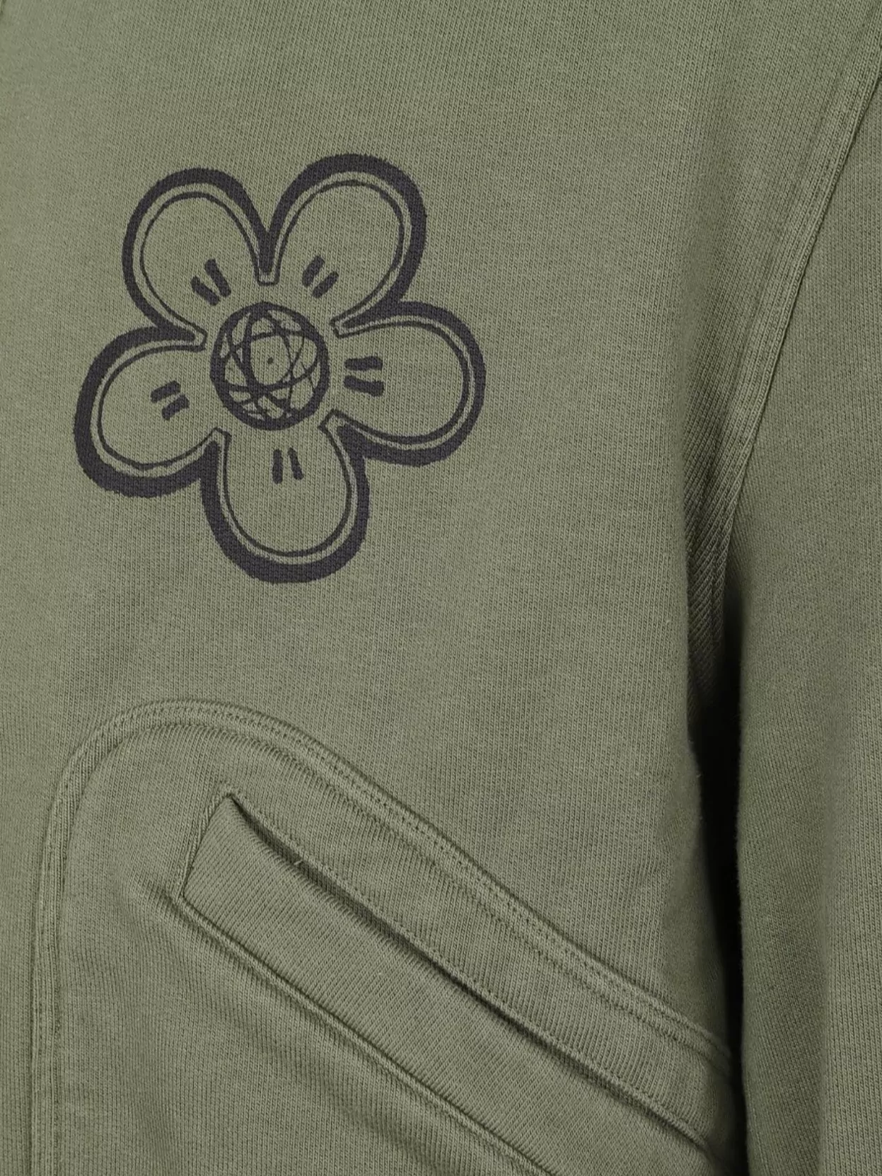 Kenzo Zip-Up Hoodie With Front Pockets And Graphic Print