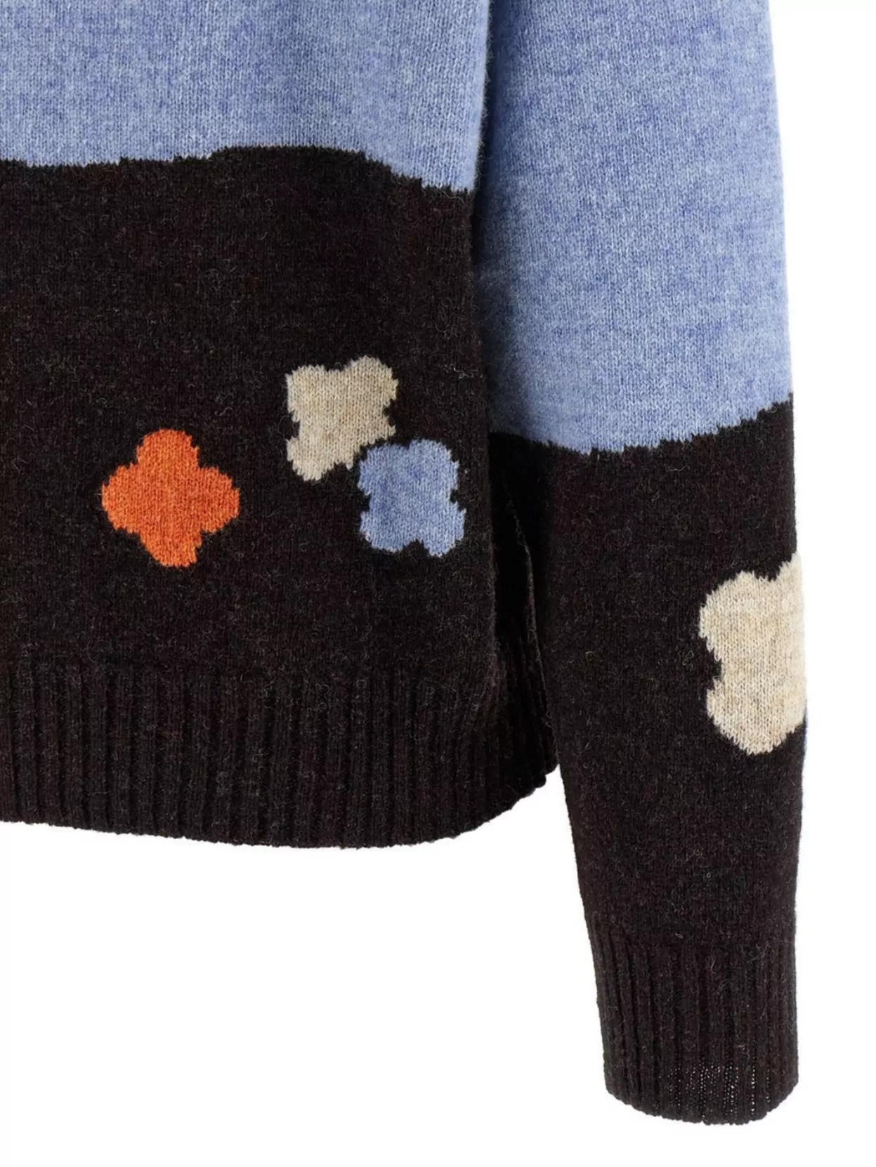 Moschino Couture Virgin Wool Crew-neck Sweater In Blue
