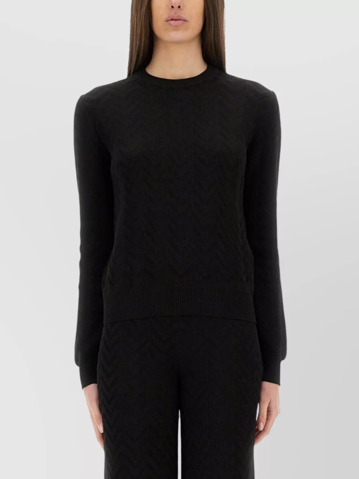 Missoni Zigzag Pattern Crew Neck Sweater