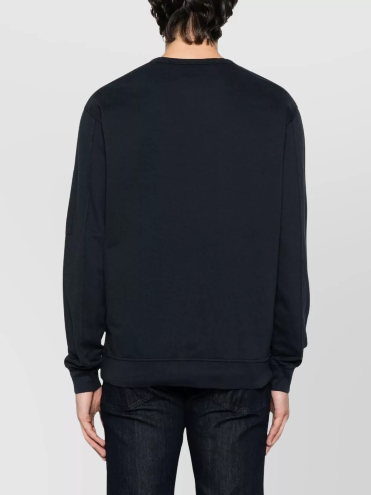 C.p. Company Patched Arm Crew Neck Sweater