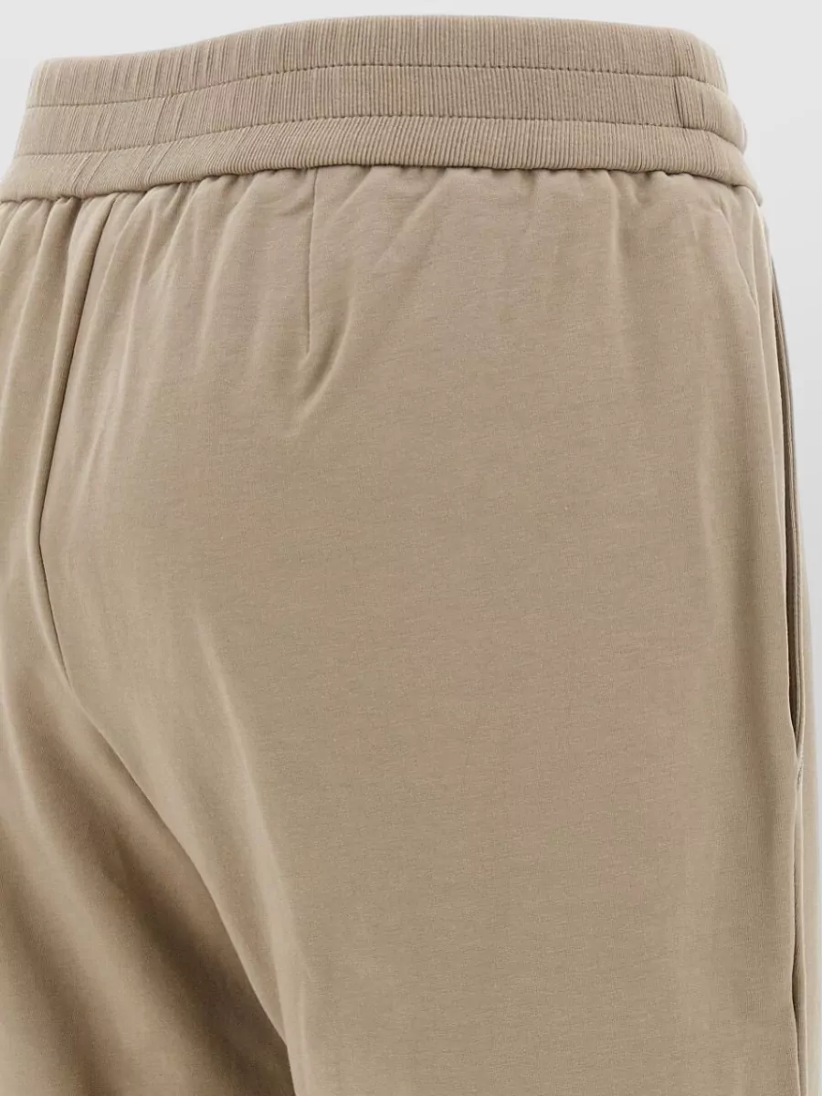Brunello Cucinelli Cotton Drawstring Trousers Side Pockets Cuffed Hem