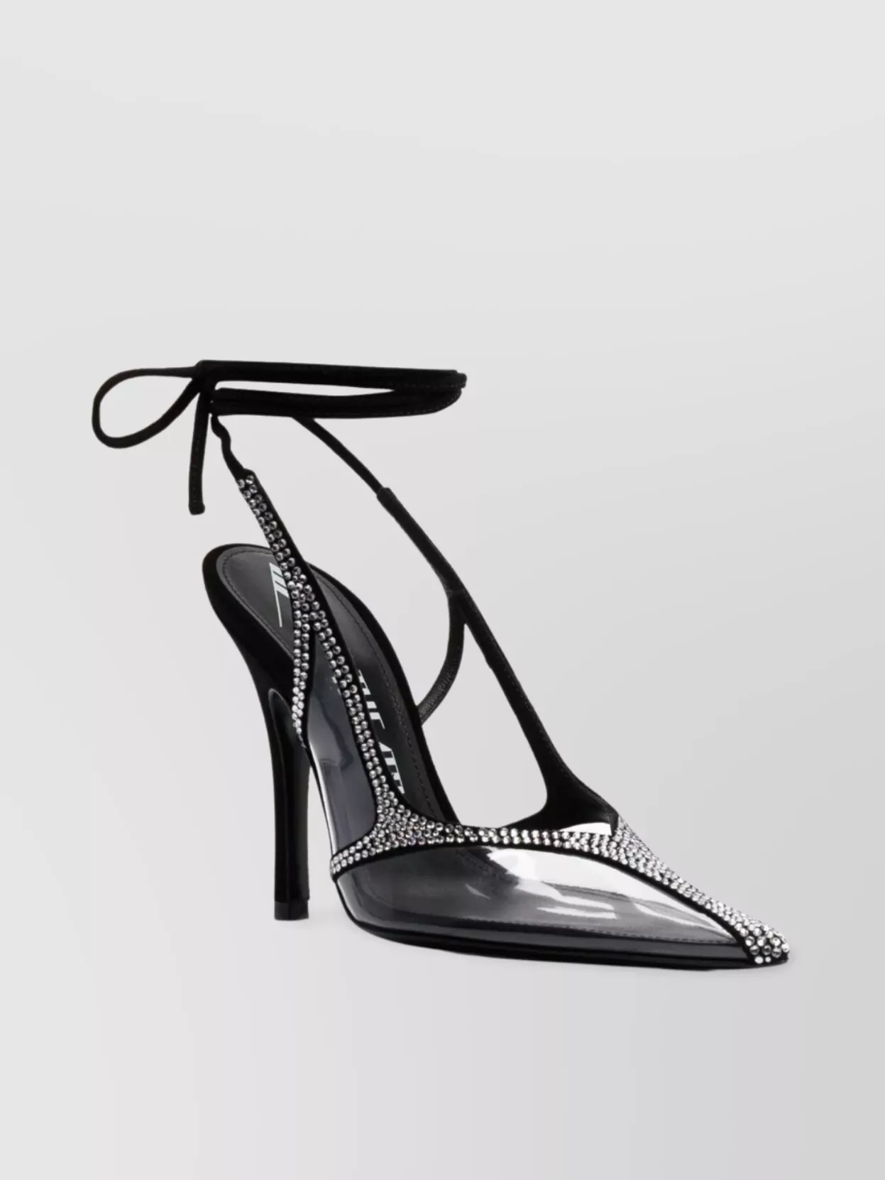 The Attico Venus Chrome Slingback Pumps