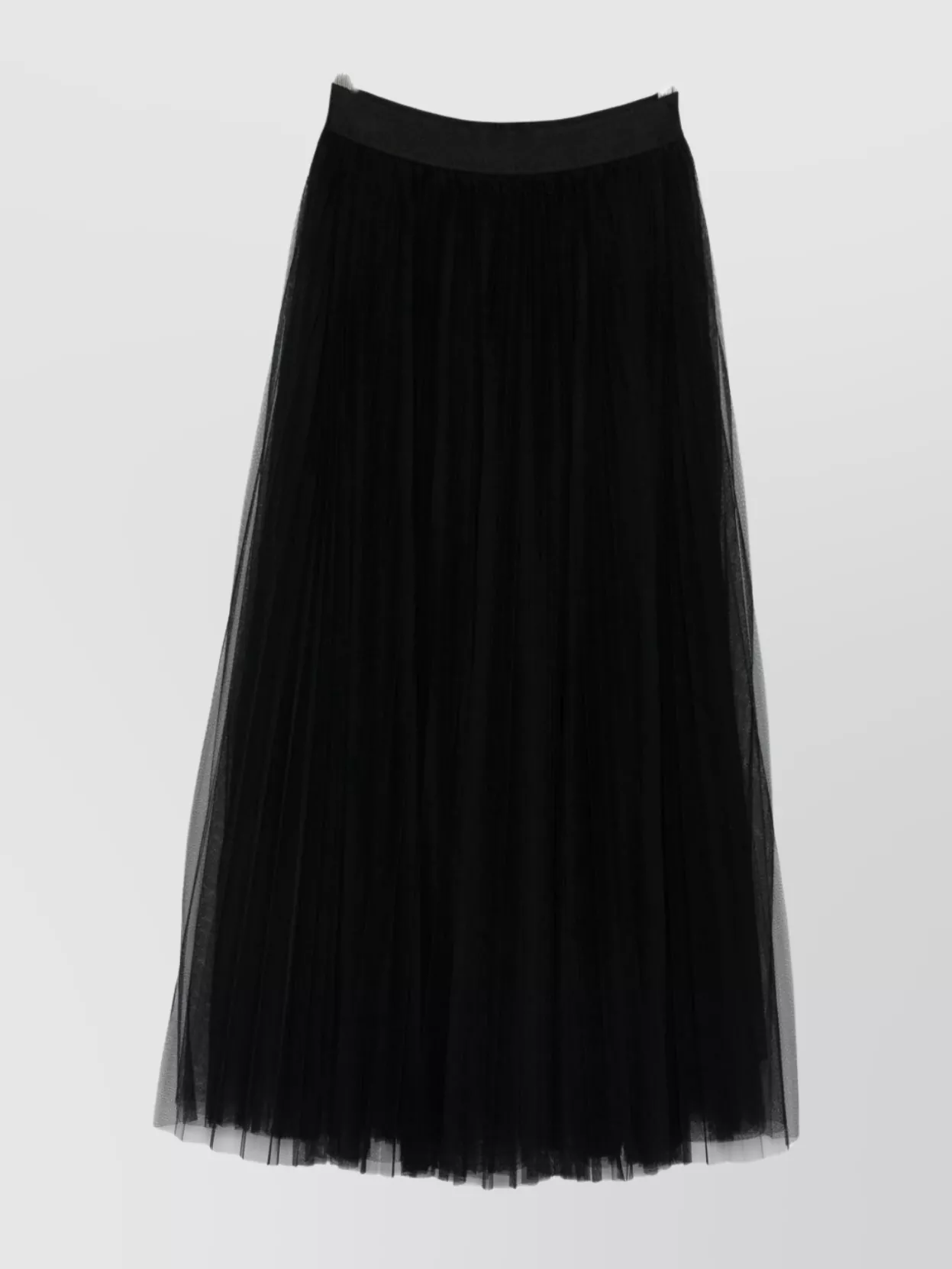 Forte Forte Midi A-line Skirt Sheer Overlay In Black