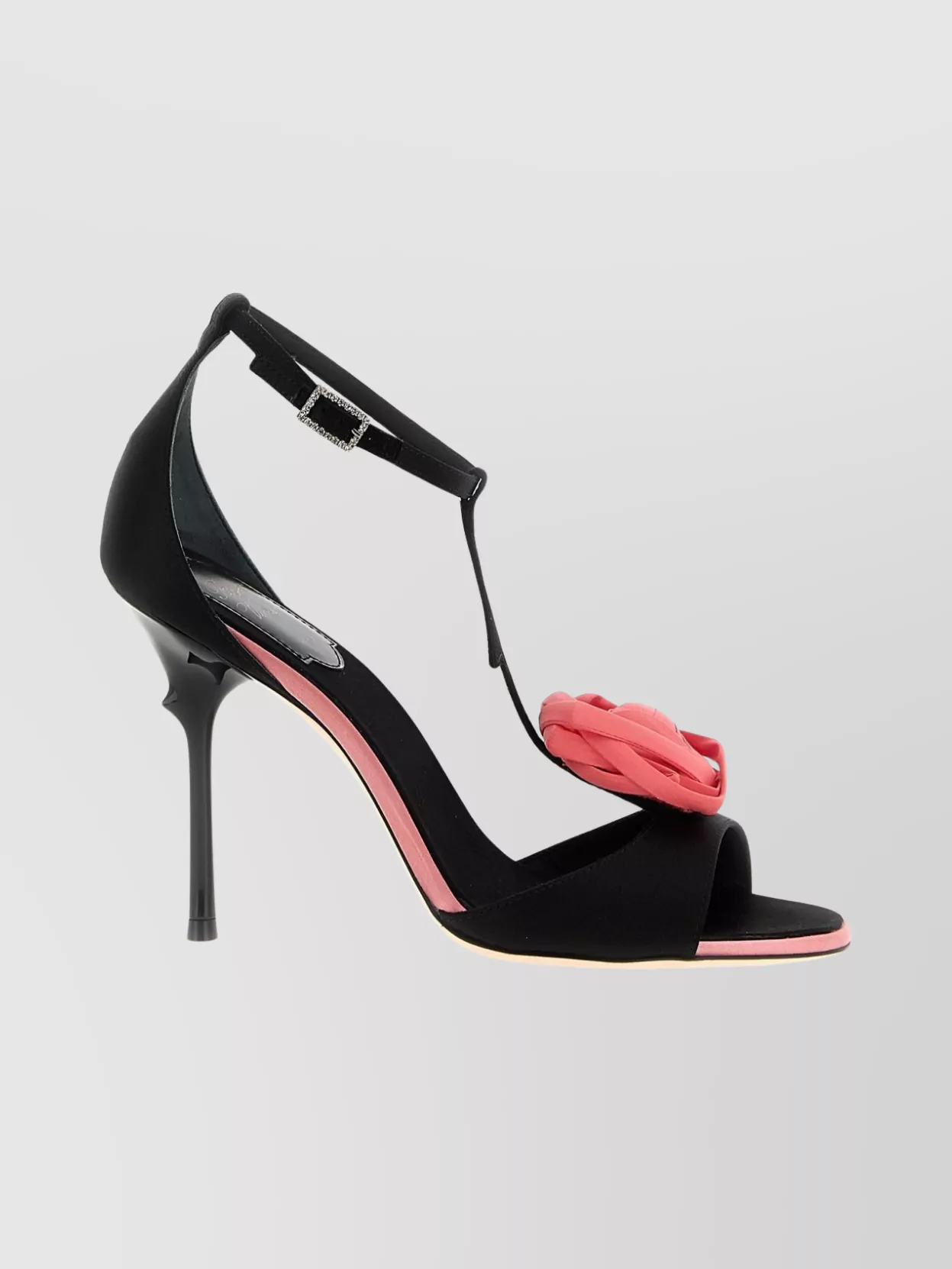 Roger Vivier Floral Open Toe Stiletto Heel Sandals