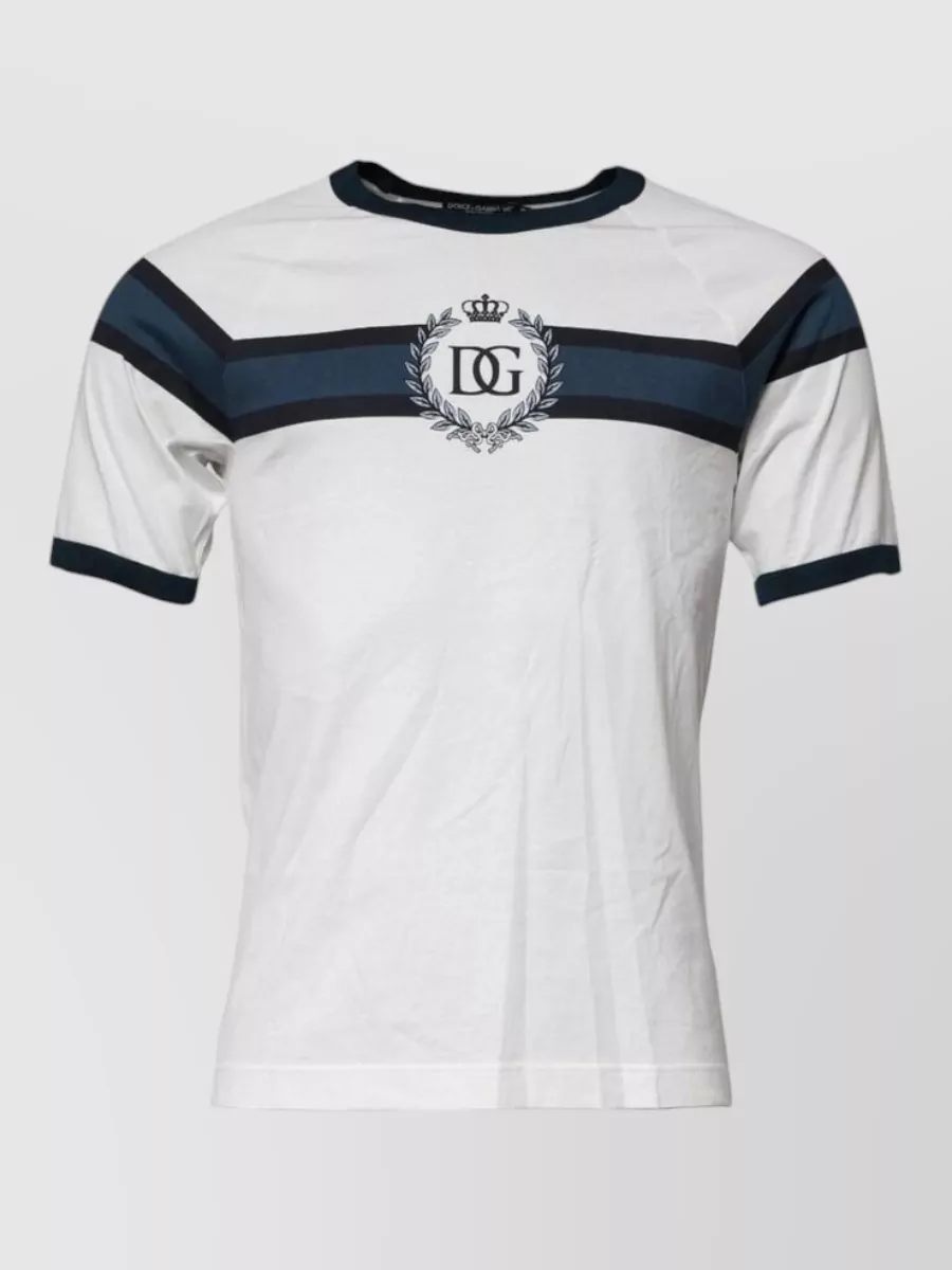 Dolce&Gabbana logo print cotton crew neck t-shirt