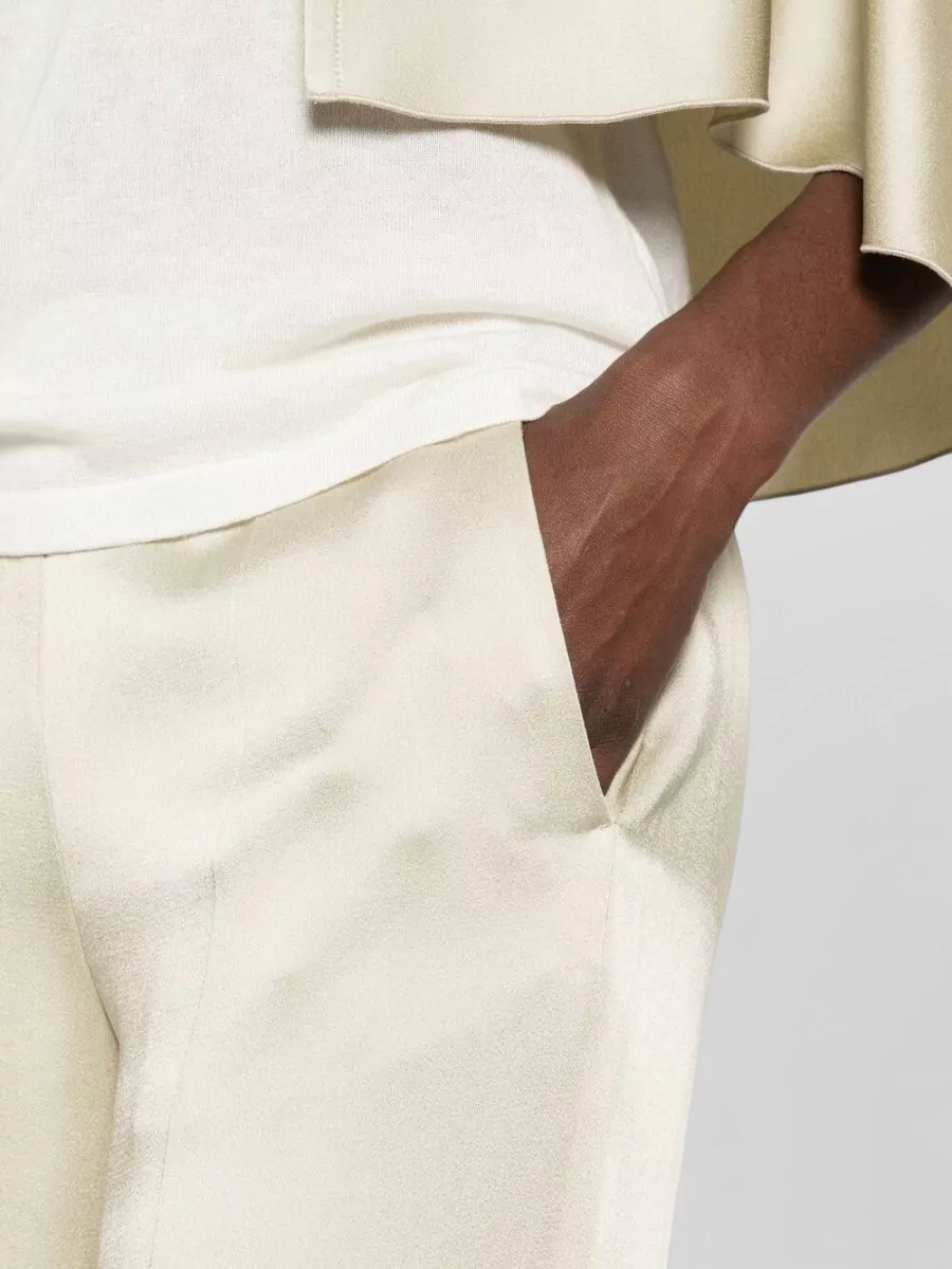 Forte Forte Satin High-Rise Wide-Leg Trousers