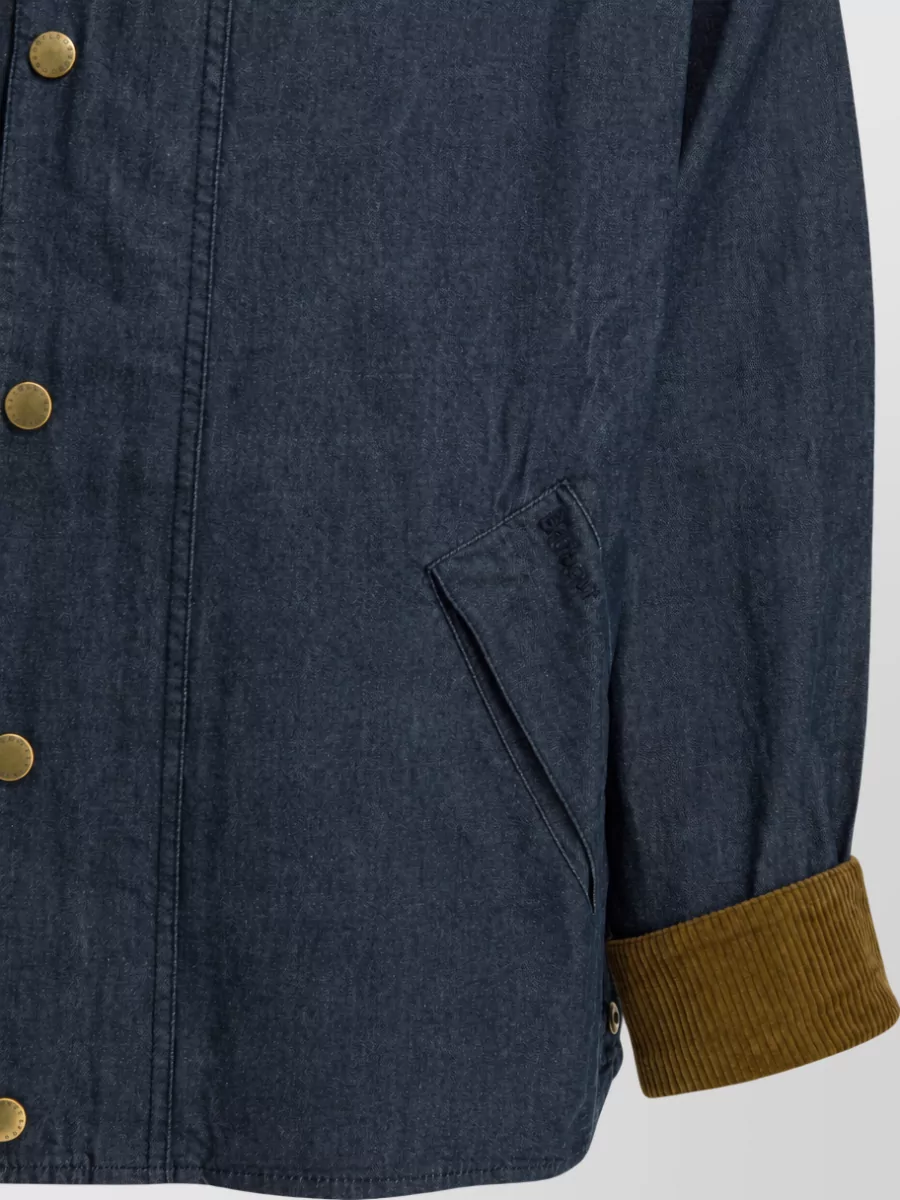 Barbour Cotton Denim Single Breasted Coat