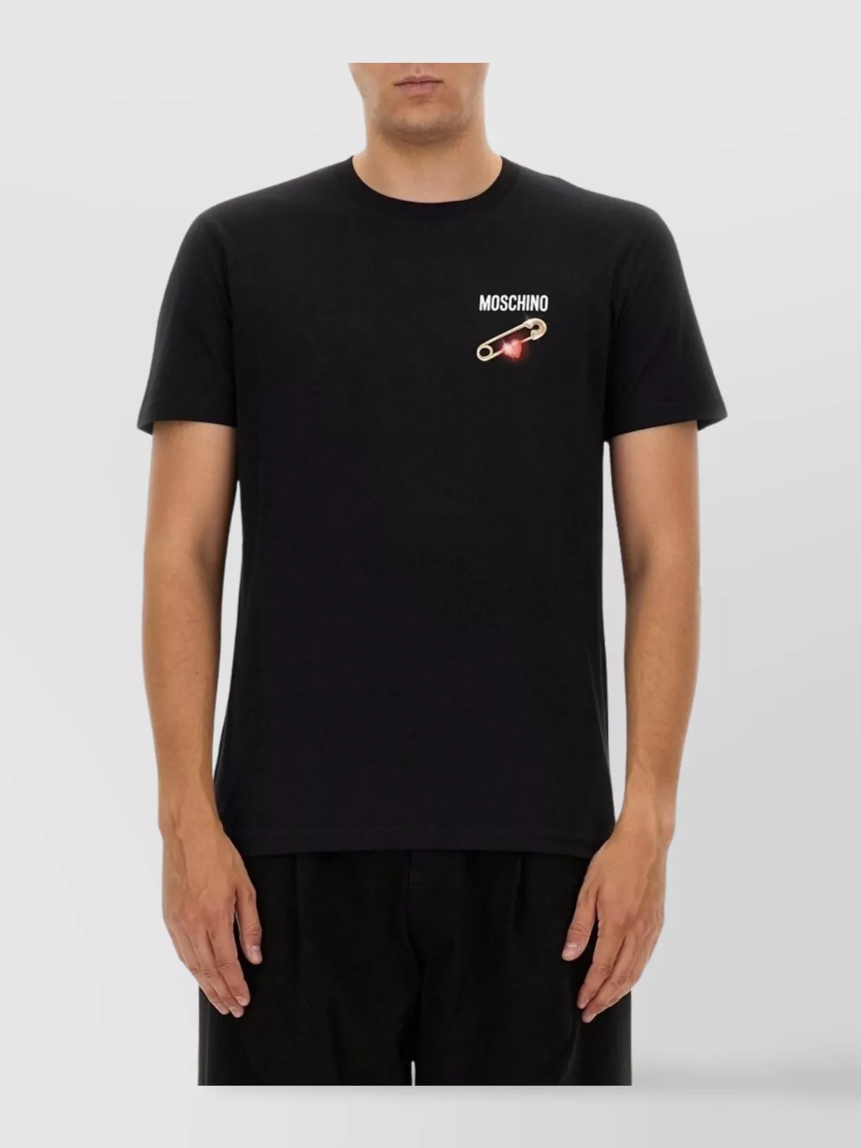 Moschino Logo Patch Crew Neck T-shirt