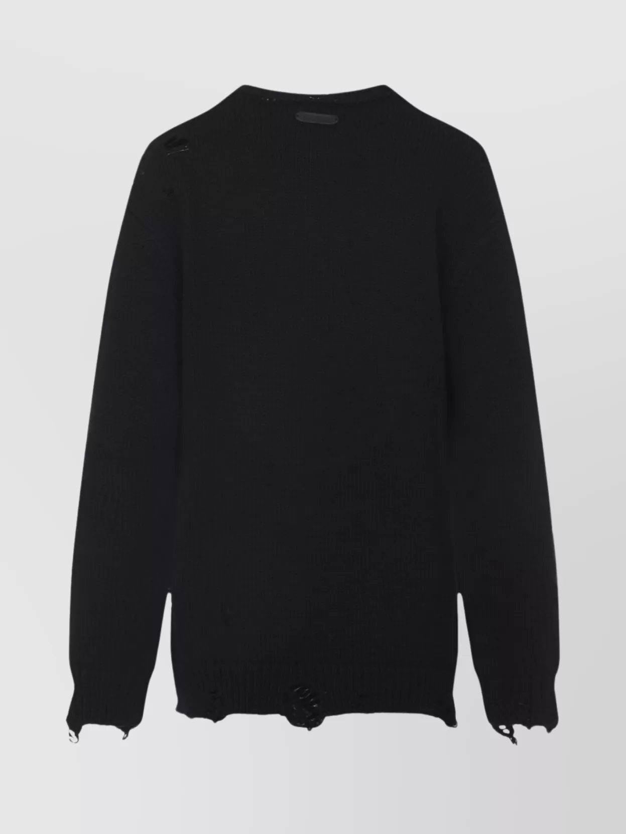 Moschino Oversized Pullover In Carved Wool In Black