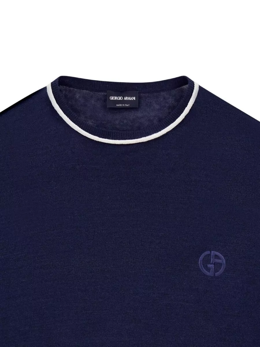 Giorgio Armani Linen Silk Relaxed-Fit Short-Sleeve Crewneck T-Shirt