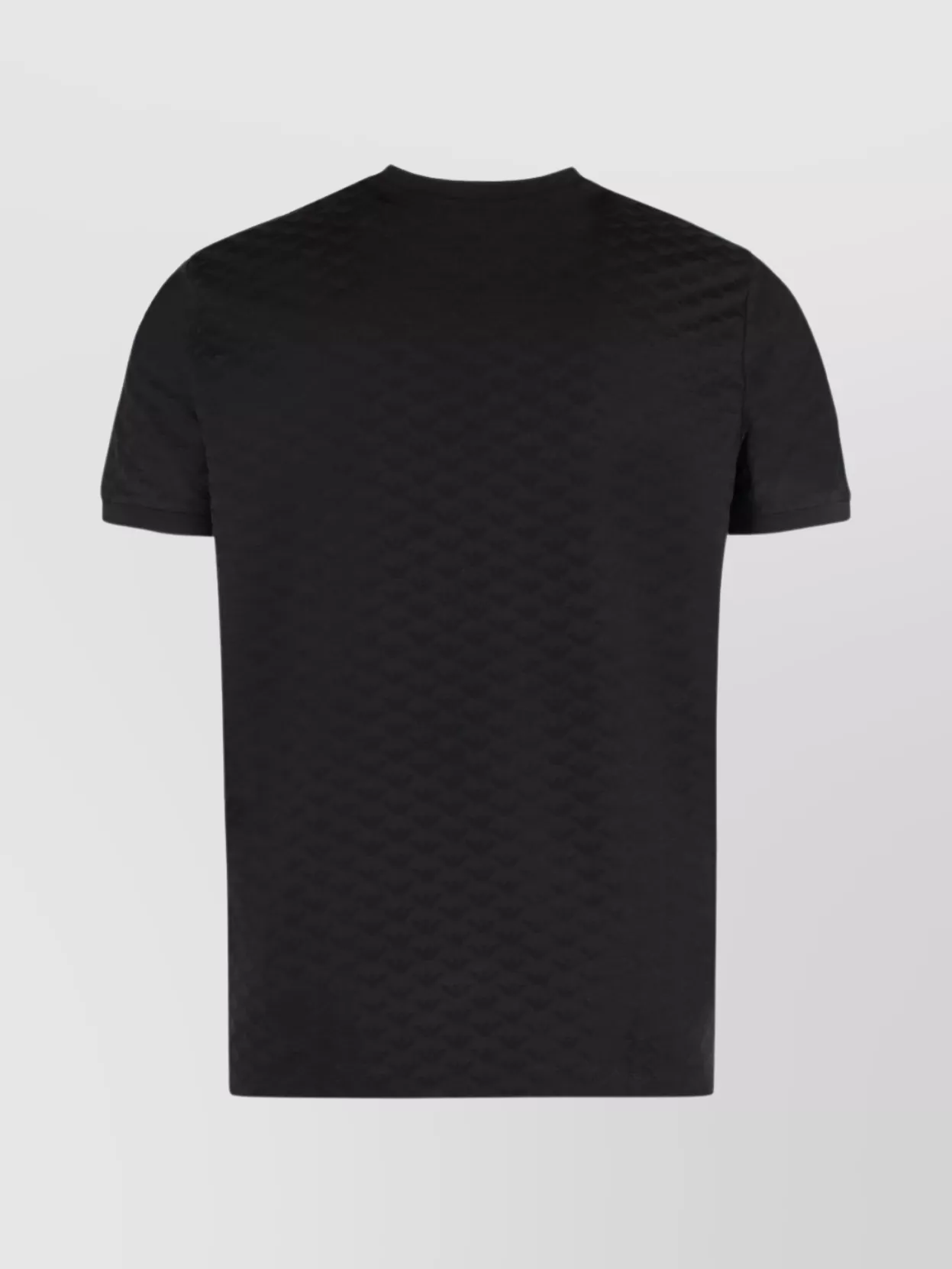 Emporio Armani Ribbed Crew-Neck T-Shirt Geometric Pattern
