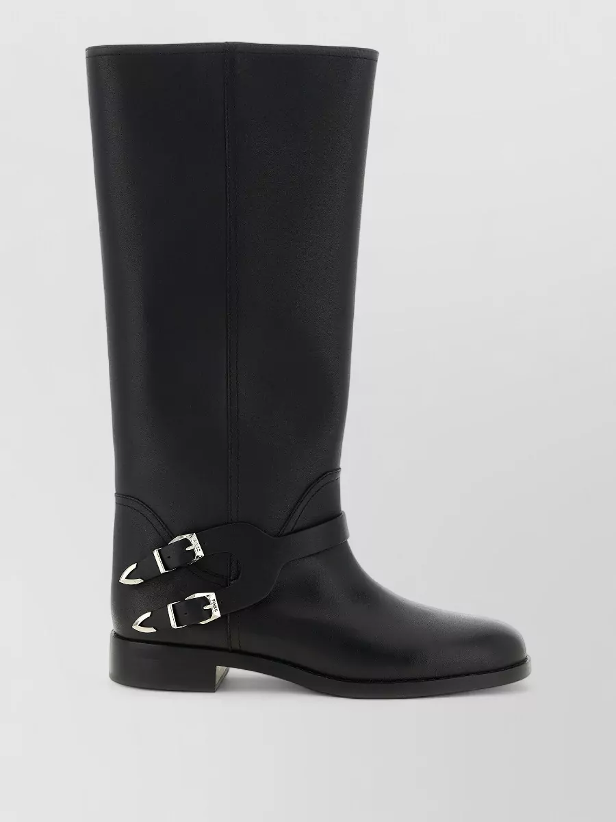 Pinko leather knee-high boots