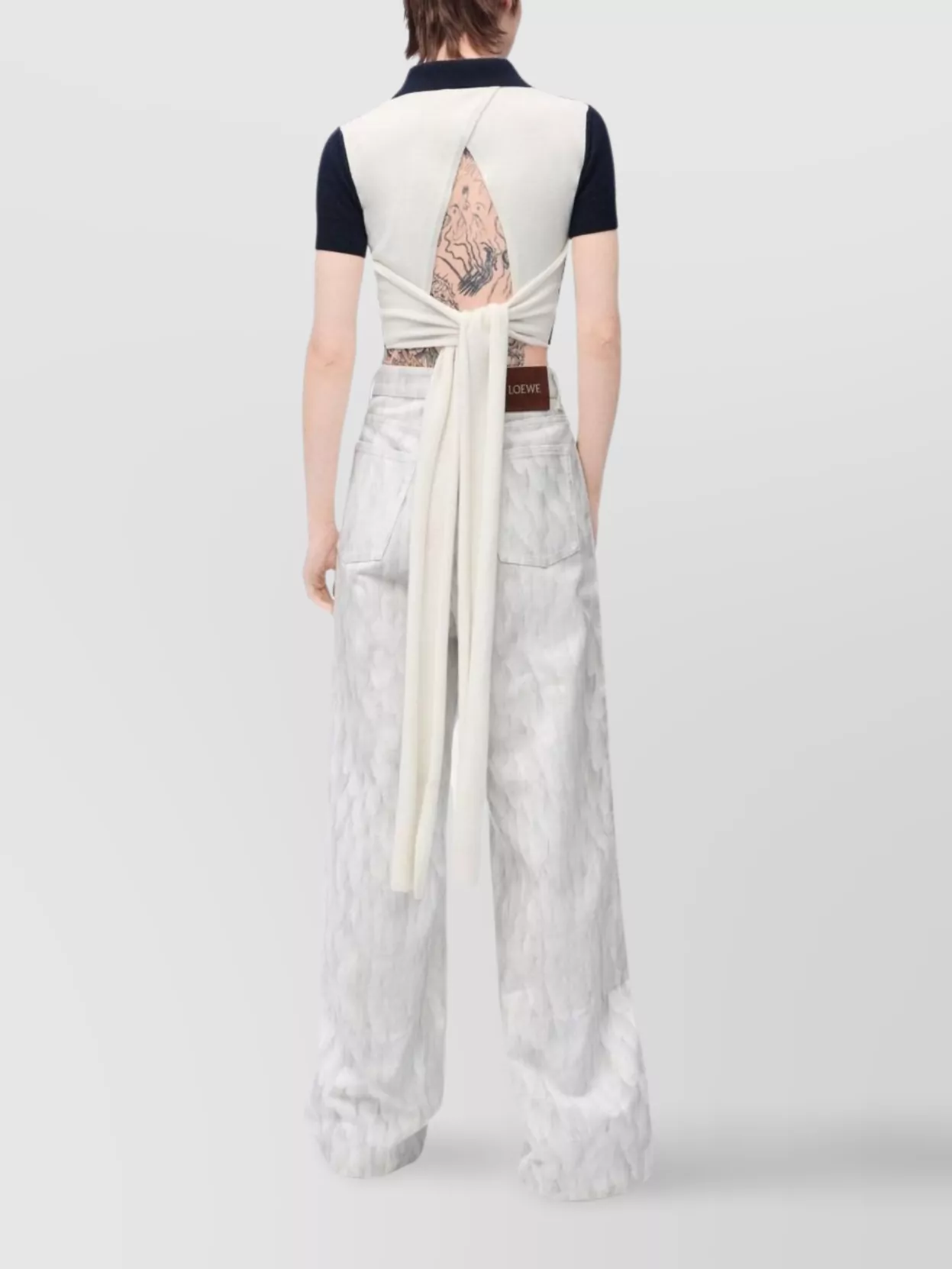 Shop Loewe Backless Polo With Wrap Detail And Tie