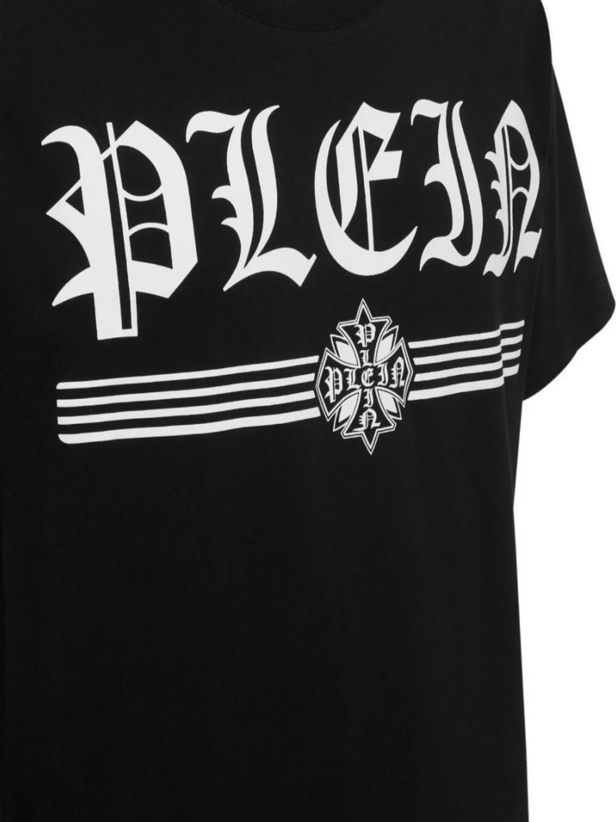 Philipp Plein Graphic Print Crew Neck Short Sleeve T-Shirt