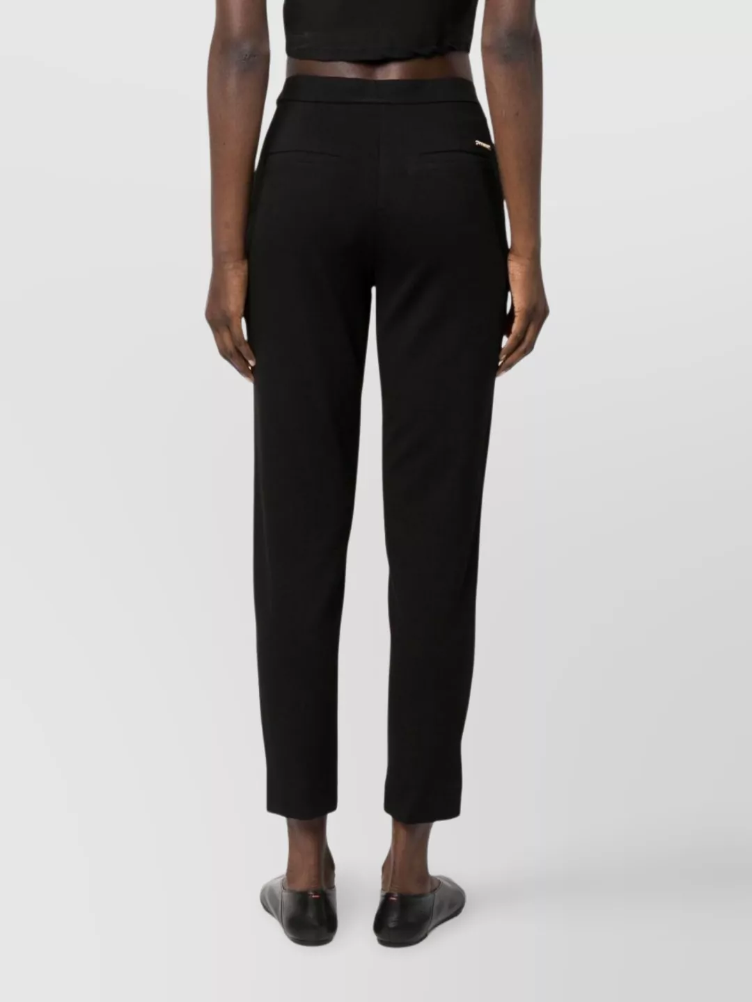 Michael Kors Slim Fit Ankle Length Trouser With Back Pockets In Black