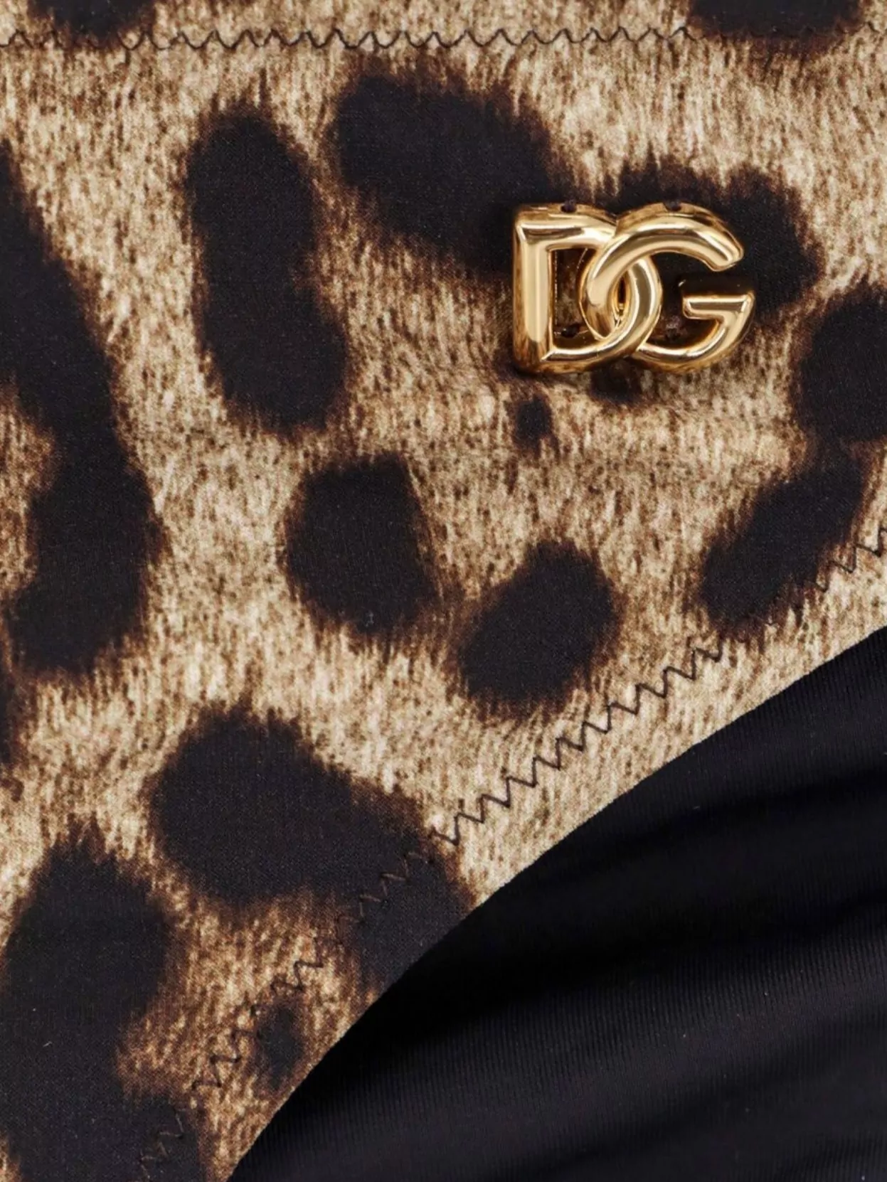 Dolce&Gabbana Nylon Bikini Slip With Metal Logo Detail