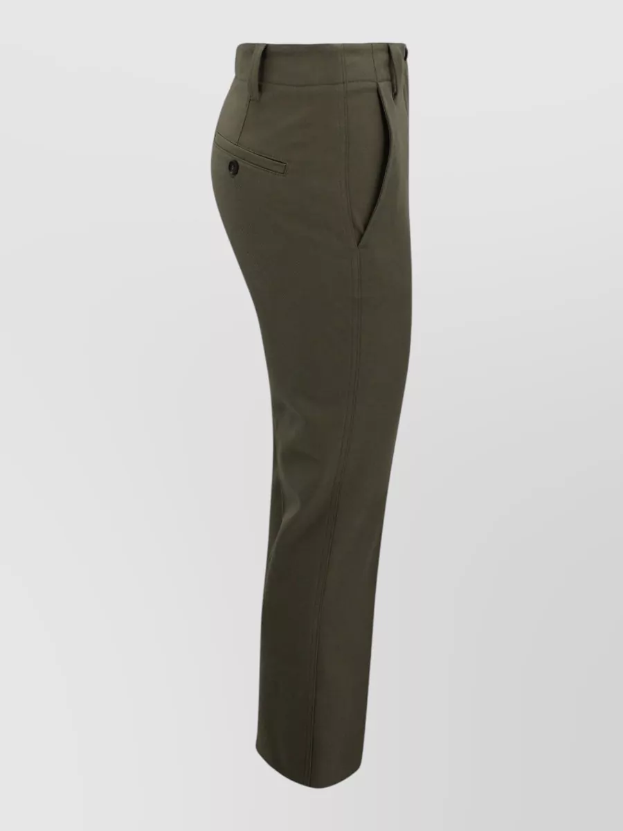 Brunello Cucinelli Cotton Mid-Rise Slim Flared Cropped Trousers