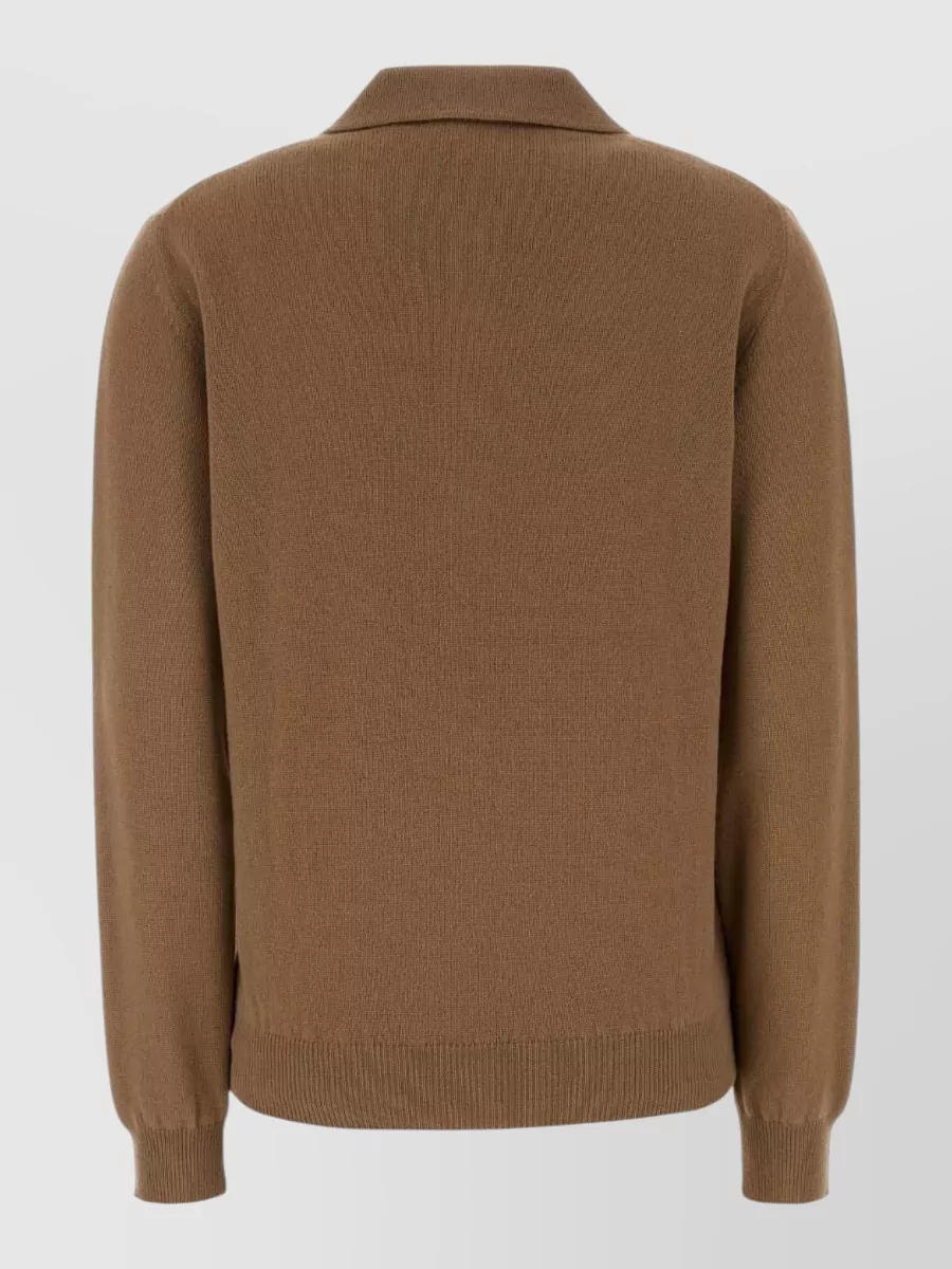 Blazé Milano Cashmere Wool Long-Sleeve Polo Shirt