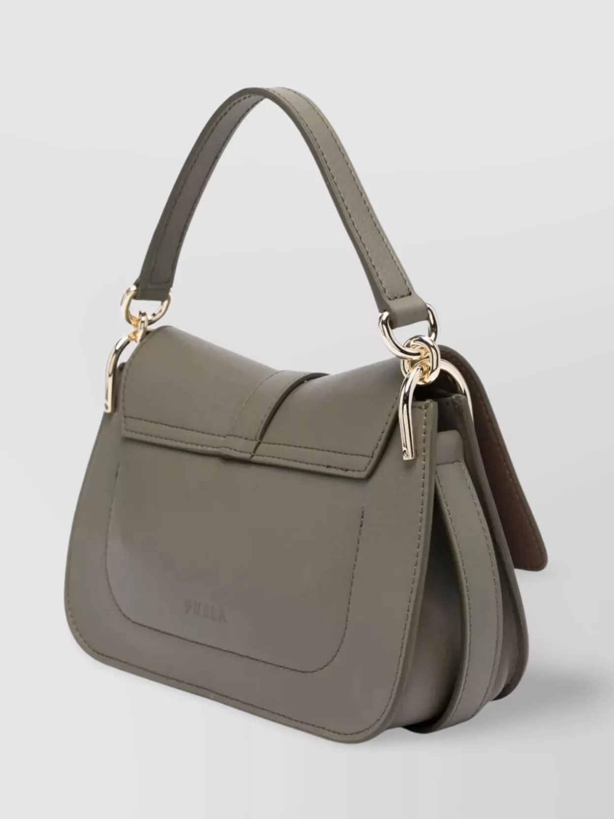 Furla Mini Top Handle Bag Flow In Gray