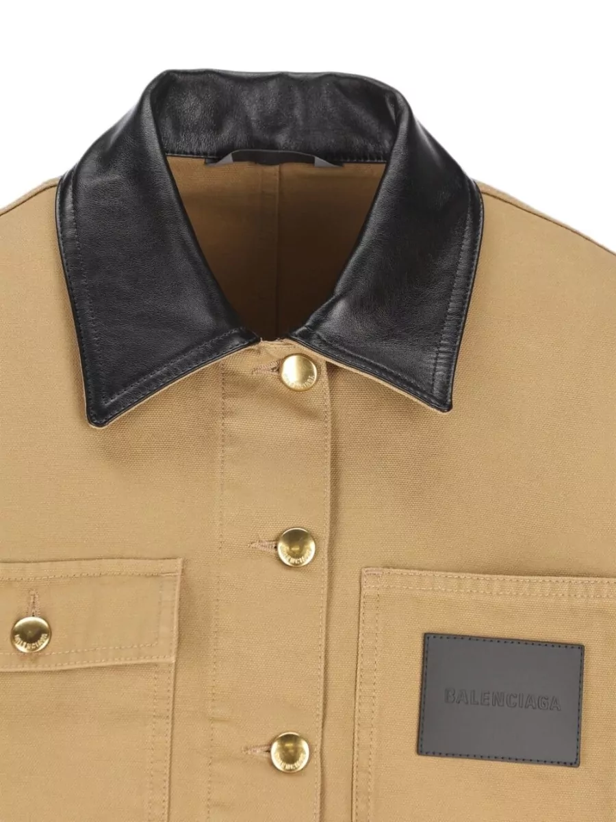 Balenciaga Cotton Cropped Double-Breasted Jacket
