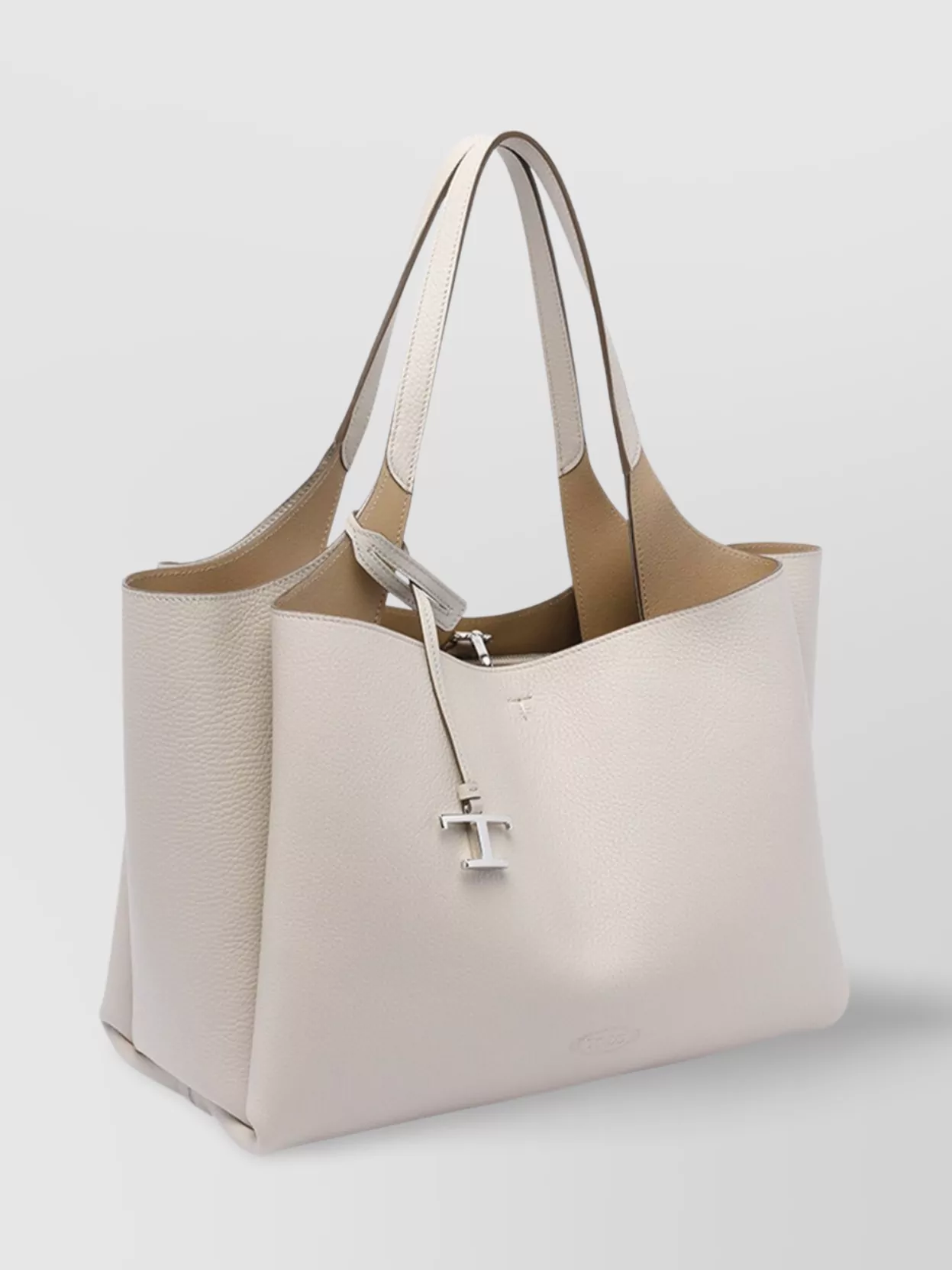 Tod's Textured Leather Tote Bag With 2 Handles