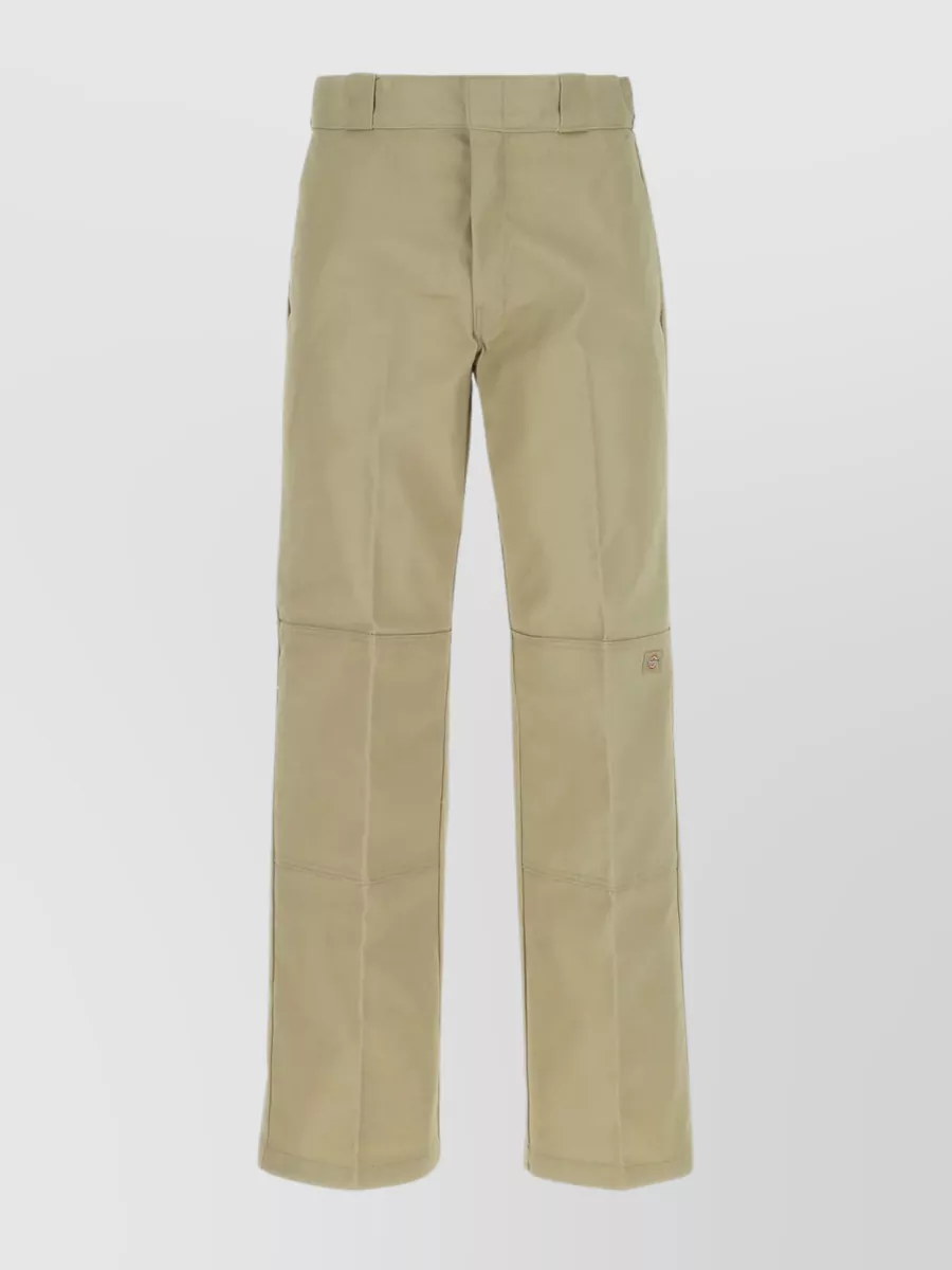Shop Dickies Polyester Blend Straight Leg Trousers In Cream