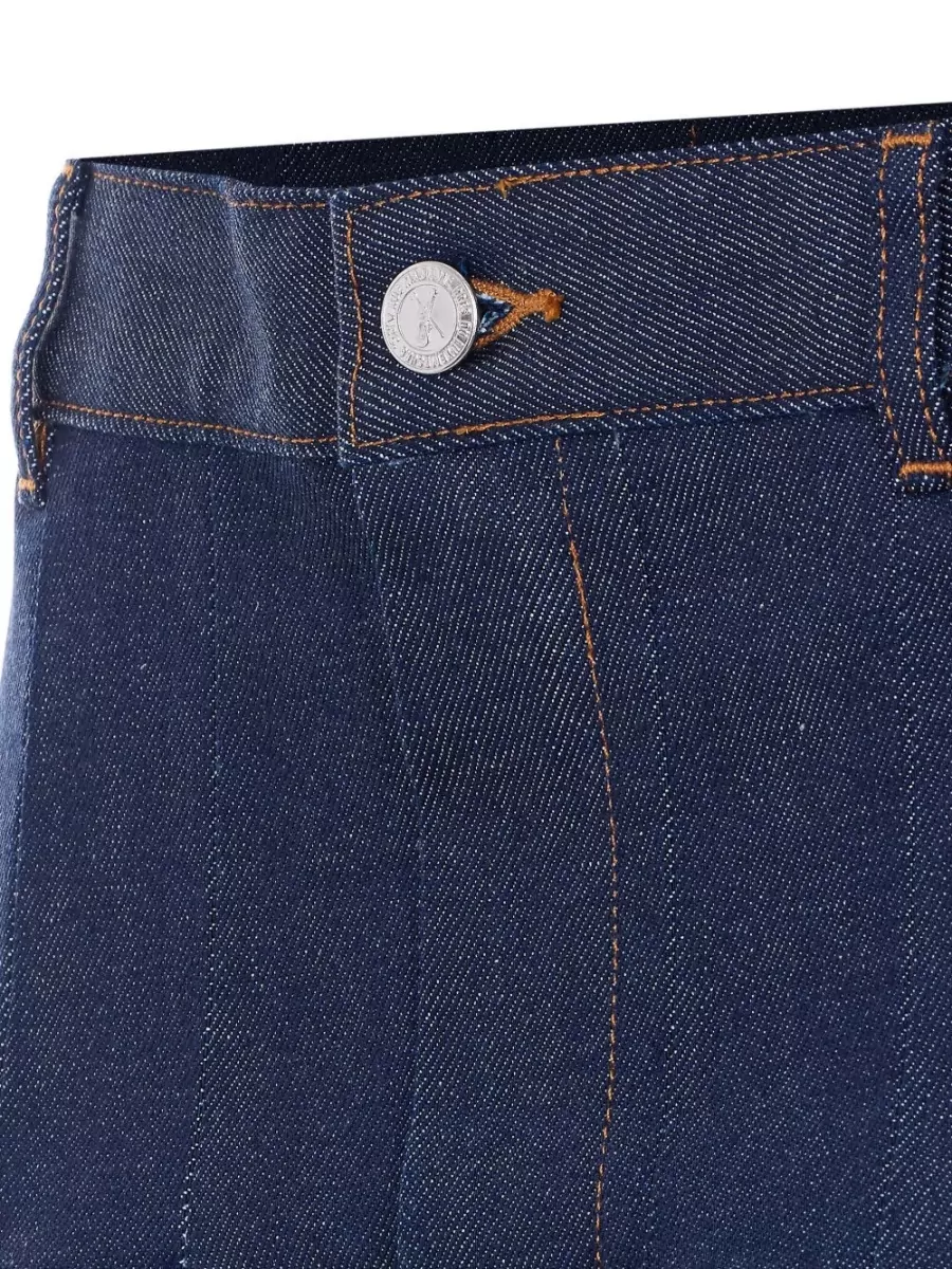 A.p.c. Pleated Mini Skirt Contrast Stitching Pockets