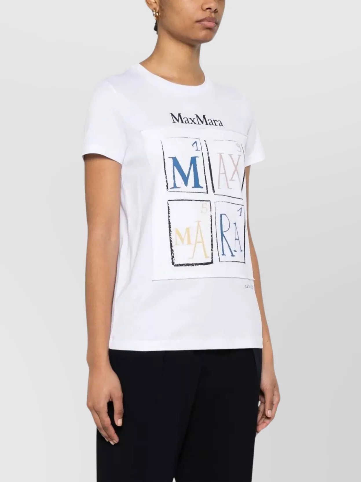 Max Mara Crew Neck Graphic Print T-Shirt