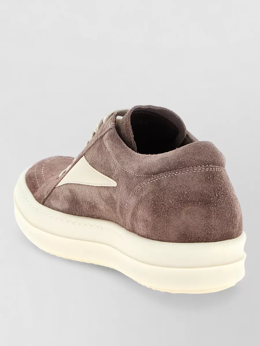 Rick Owens Leather Lace-Up Sneakers