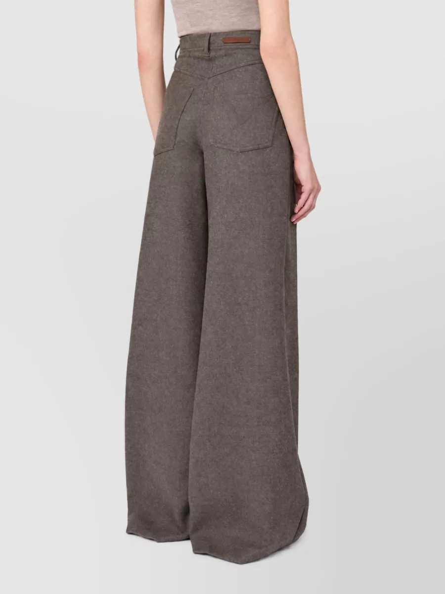 Max Mara Wool High-Rise Wide-Leg Trousers
