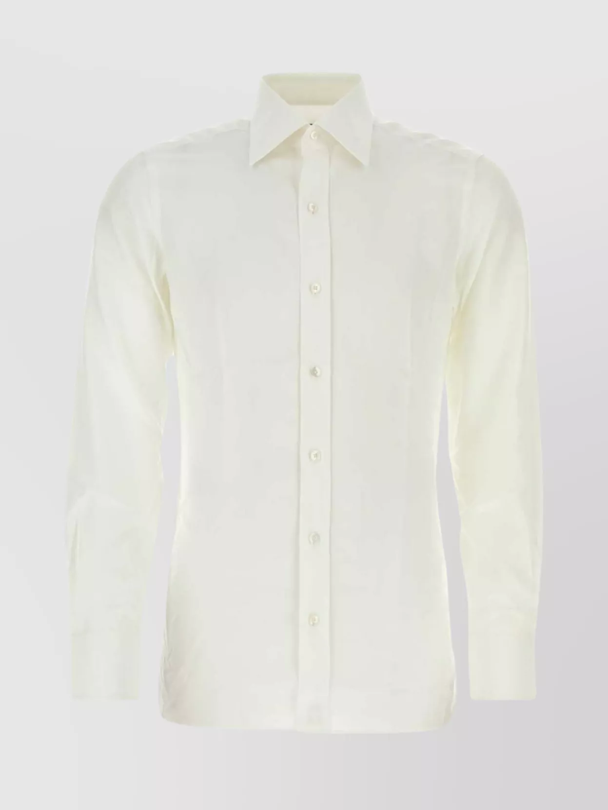 Shop Tom Ford Long Sleeves Lyocell Blend Shirt