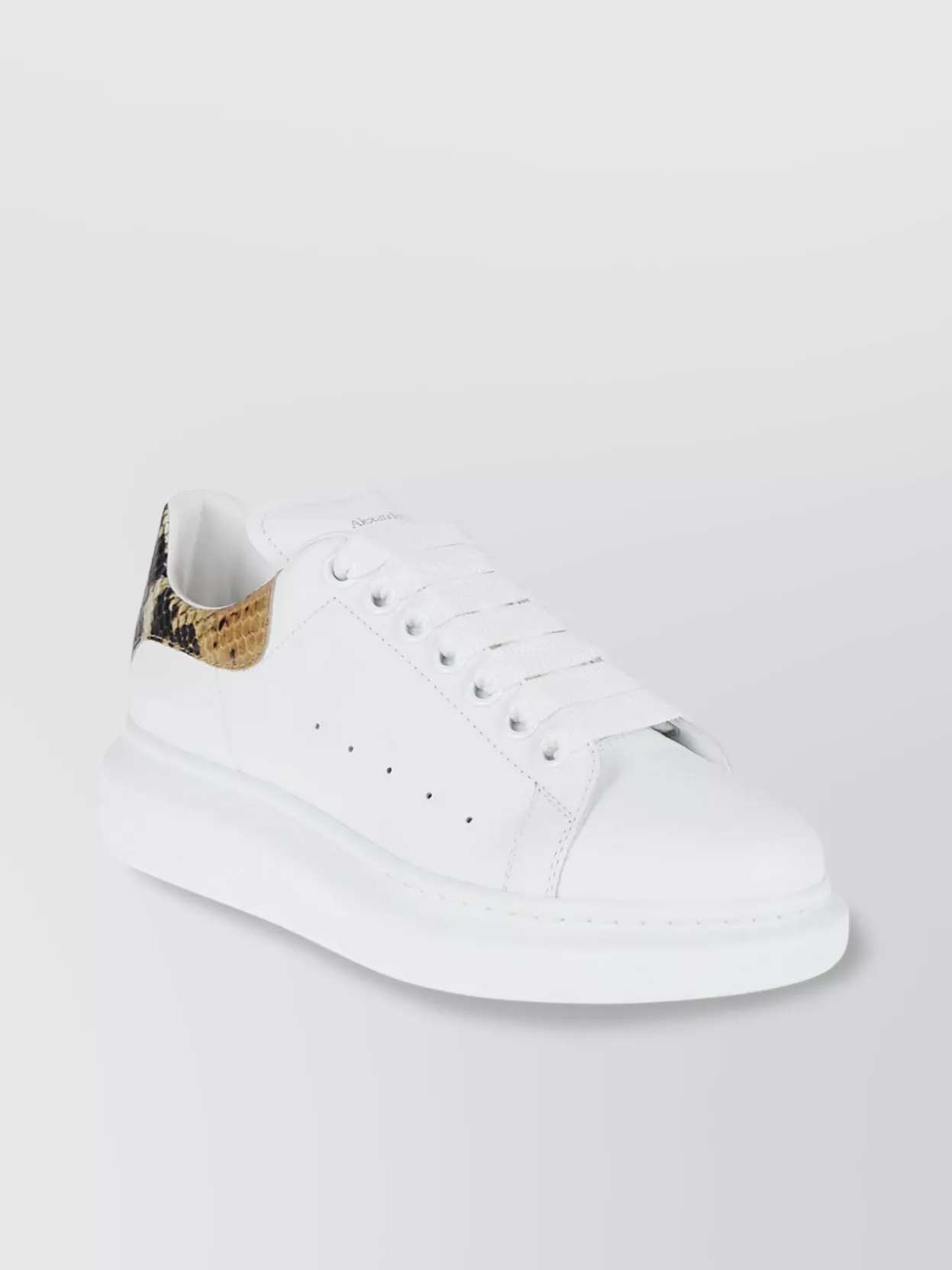 Alexander Mcqueen Oversized Leather Platform Sneakers