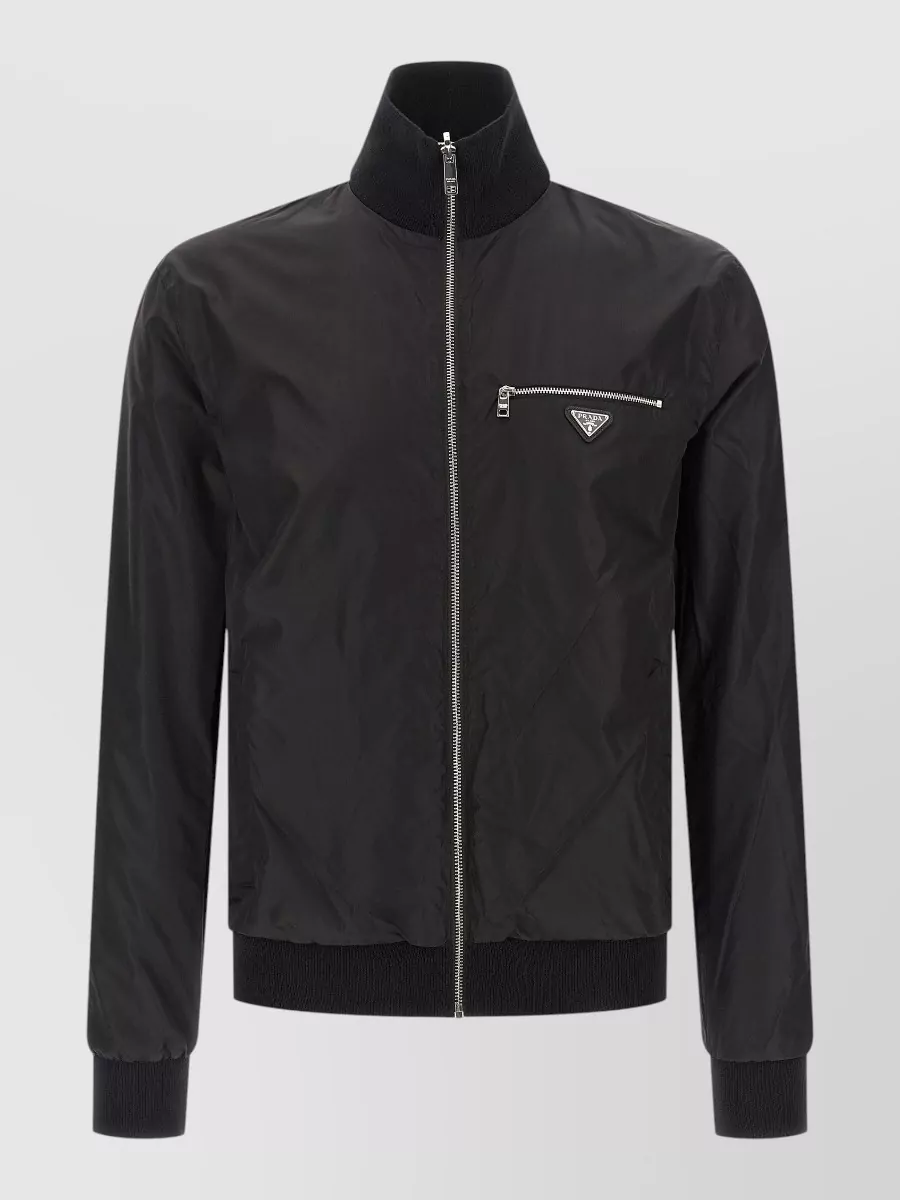 Prada reversible slim-fit stand-collar lightweight jacket