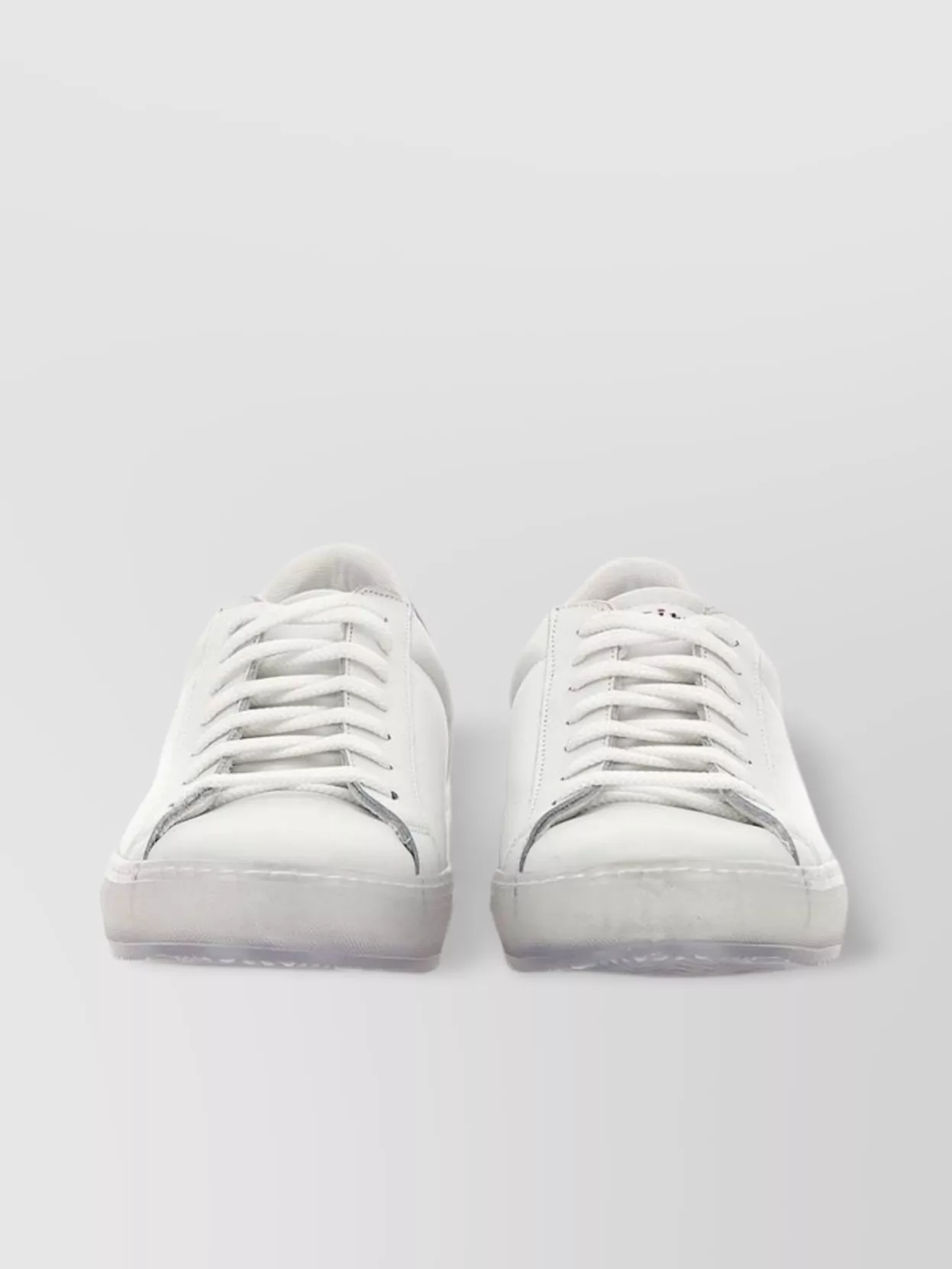 Shop Kiton Stitched Low-top Leather Sneakers