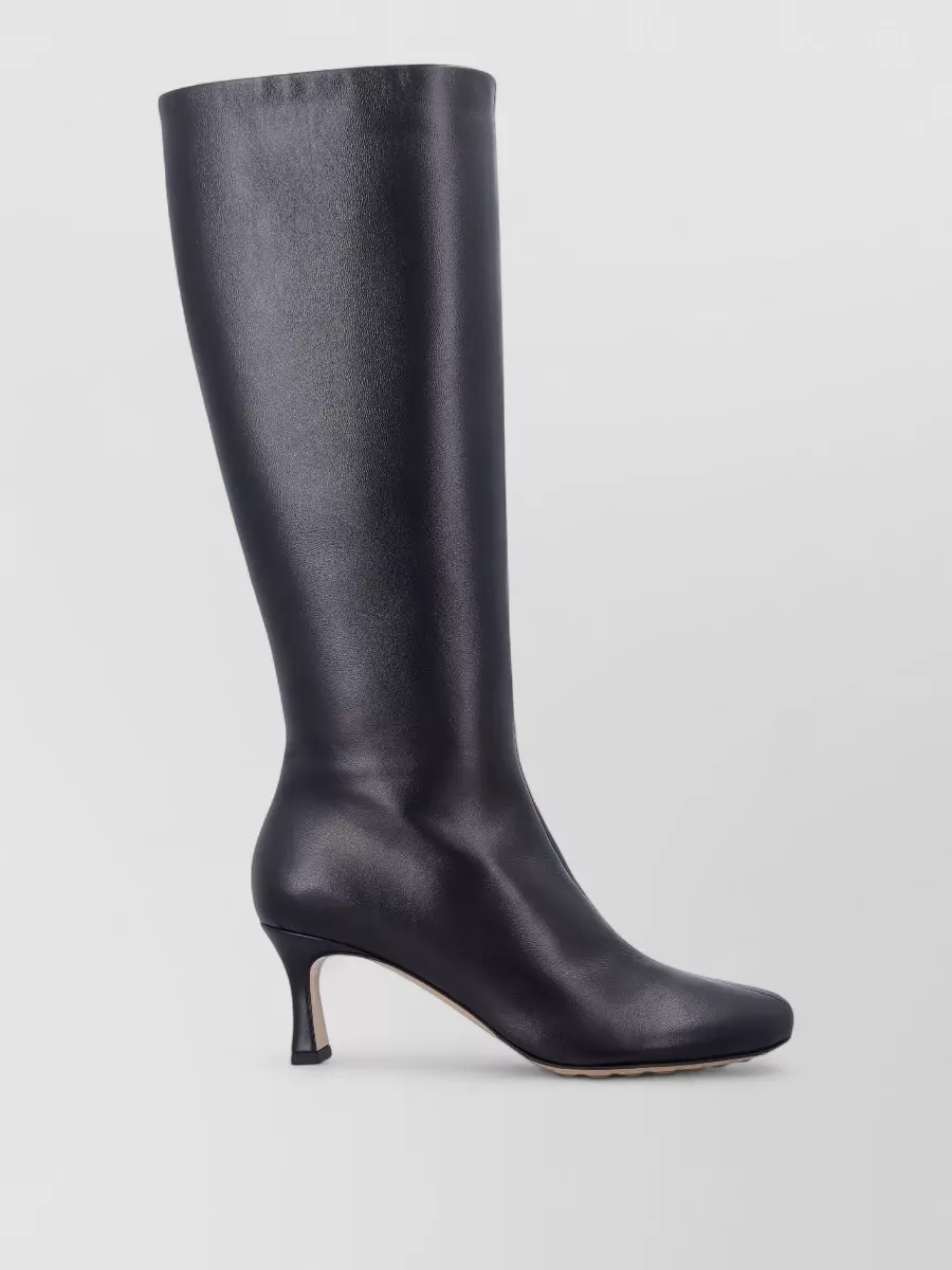 Bottega Veneta Rana Knee High Leather Mid Heel Boots