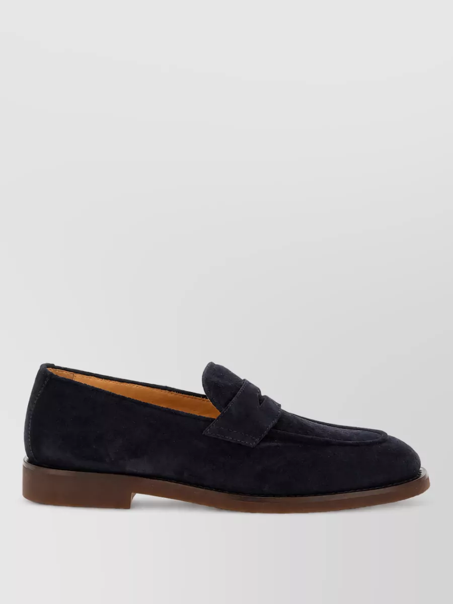 Brunello Cucinelli Suede Penny Loafers